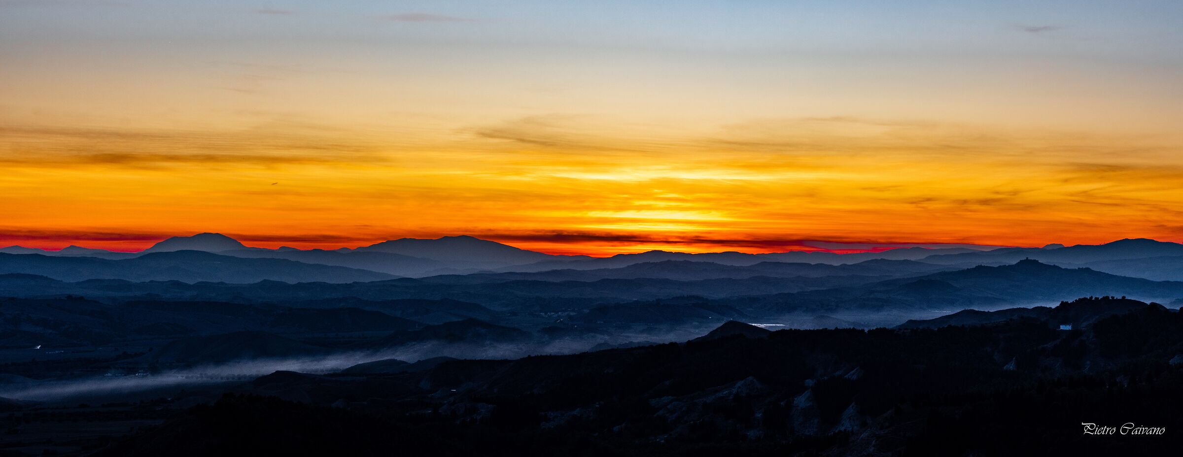 Sunset in the Lucan mountains, taken by Pisticci (MT)...