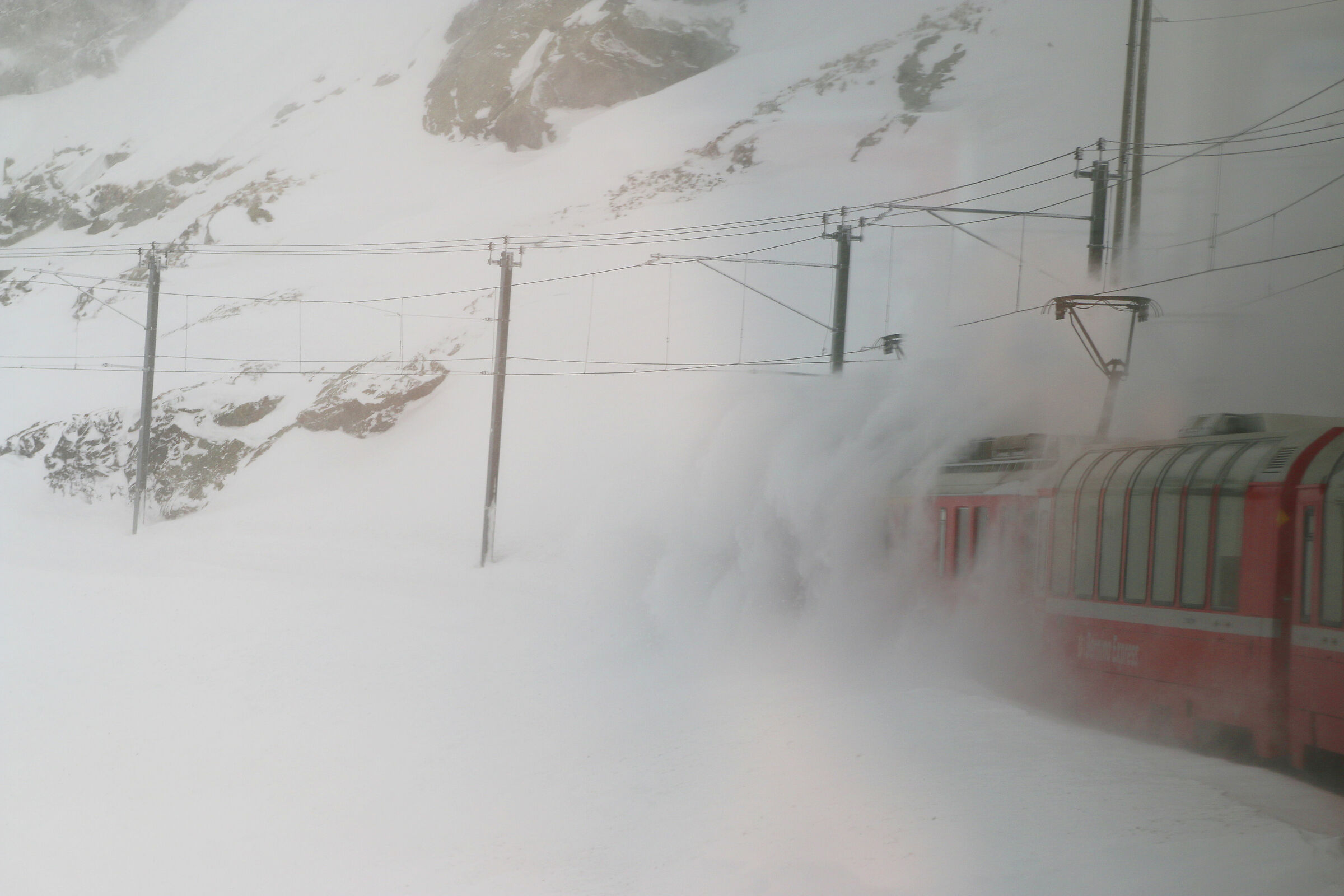 Winter by train bernina (Switzerland)...