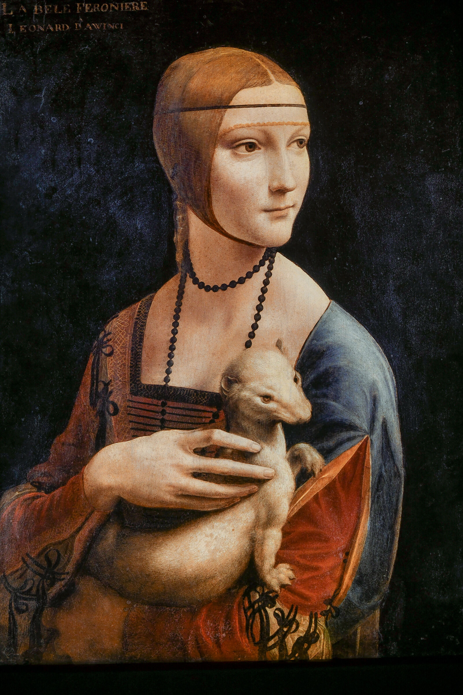 Leonardo at Villa Farnesina in Rome-"Dama with L'Ermellino...