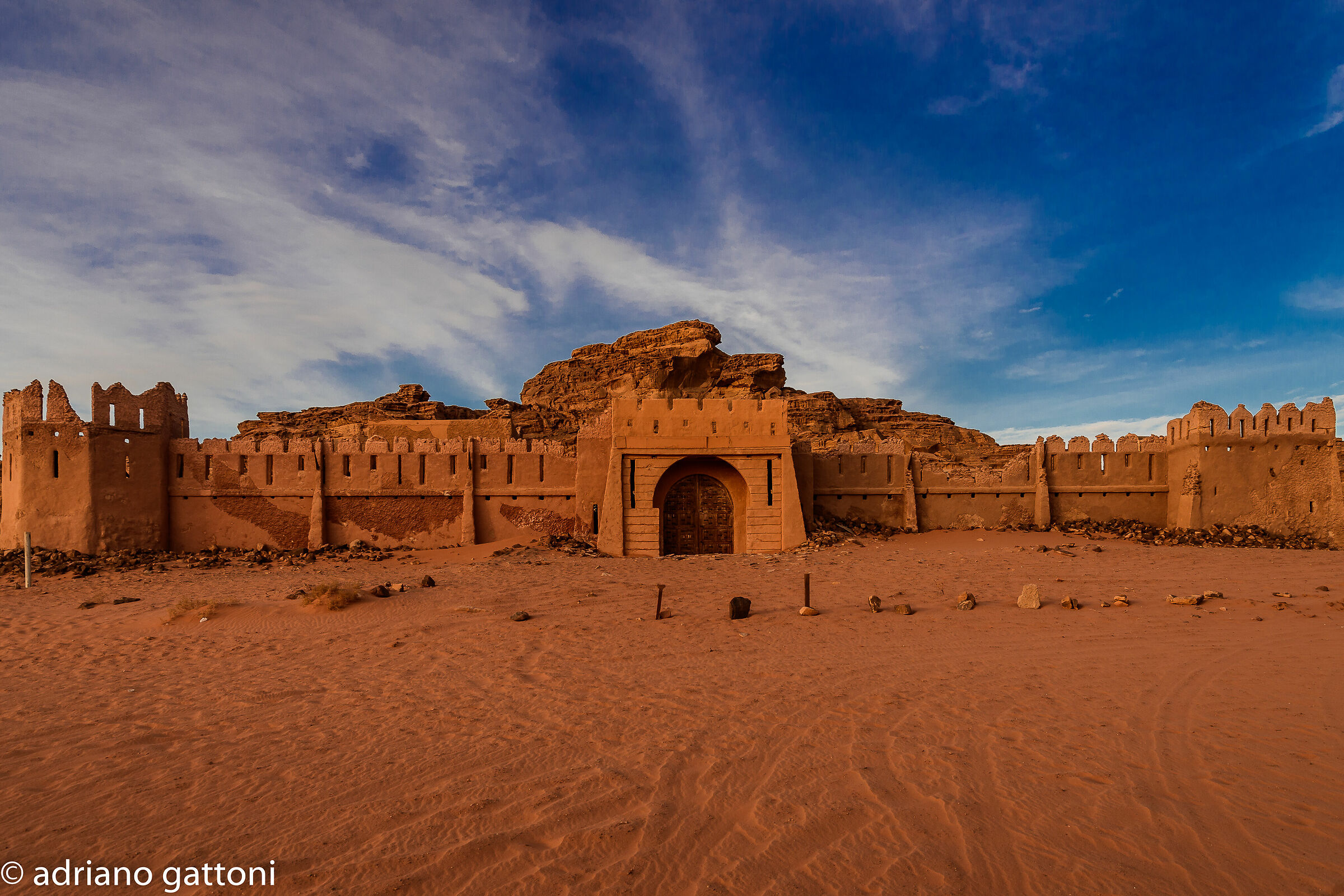 Castello nel deserto del Wadi Rum...