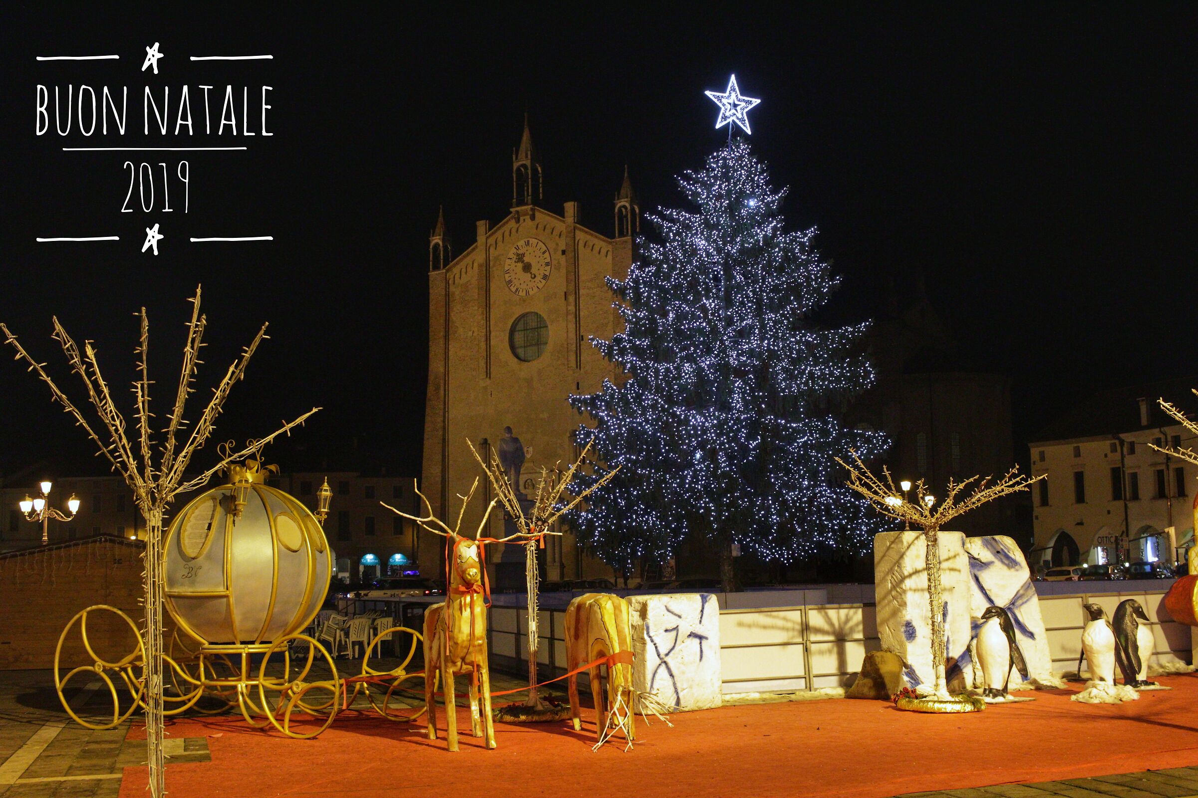 Buon Natale dalla piazza di Montagnana...