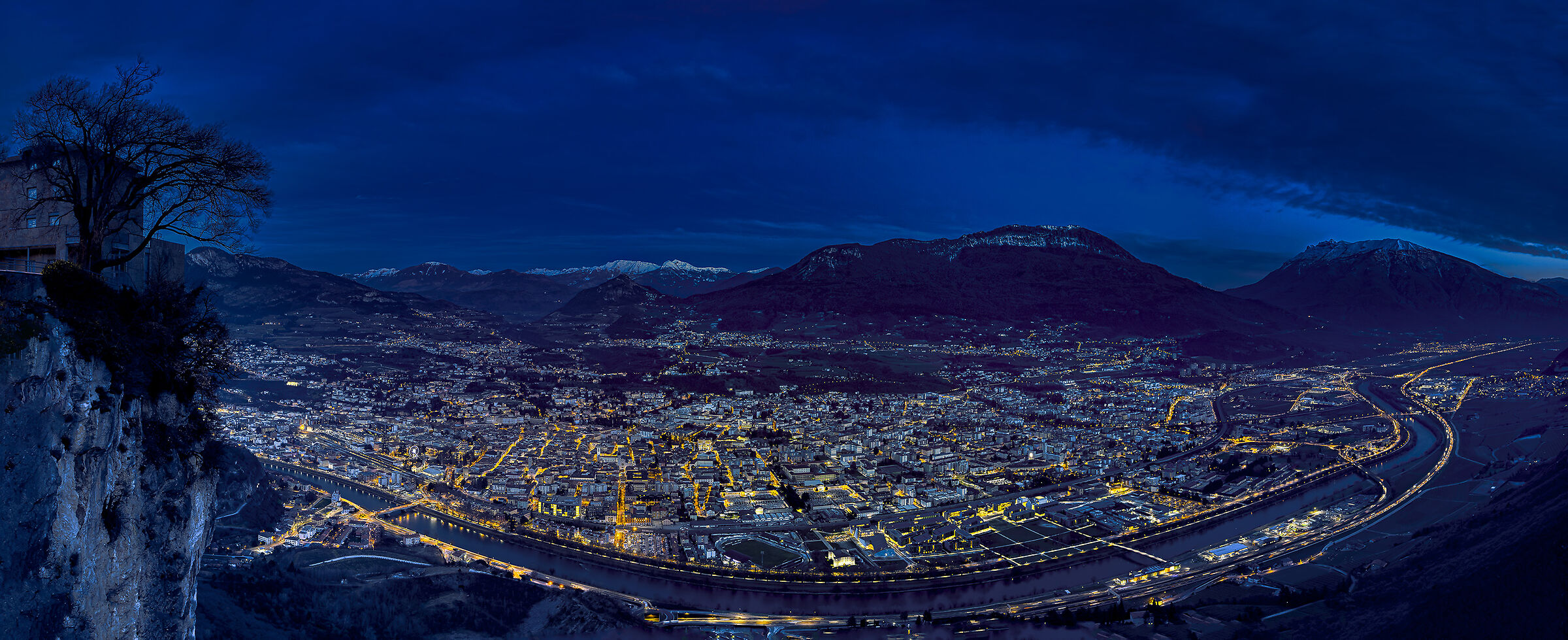 Overview of the city of Trento...