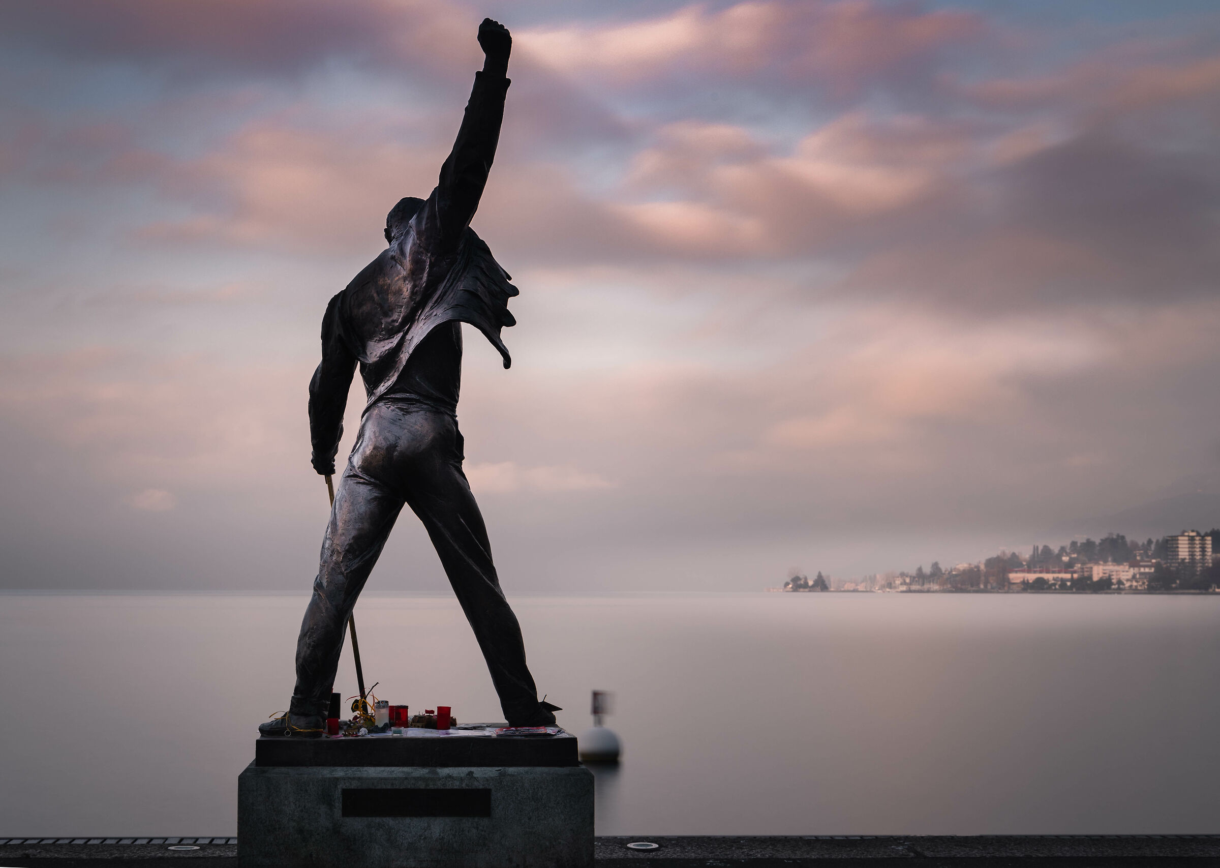 Freddie Mercury memorial statues - Montreux...