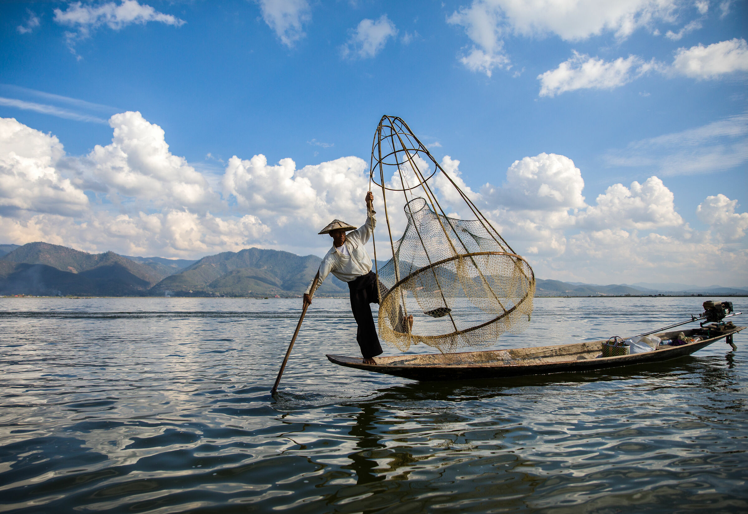 Fisherman at Inle Lake, Myanmar...