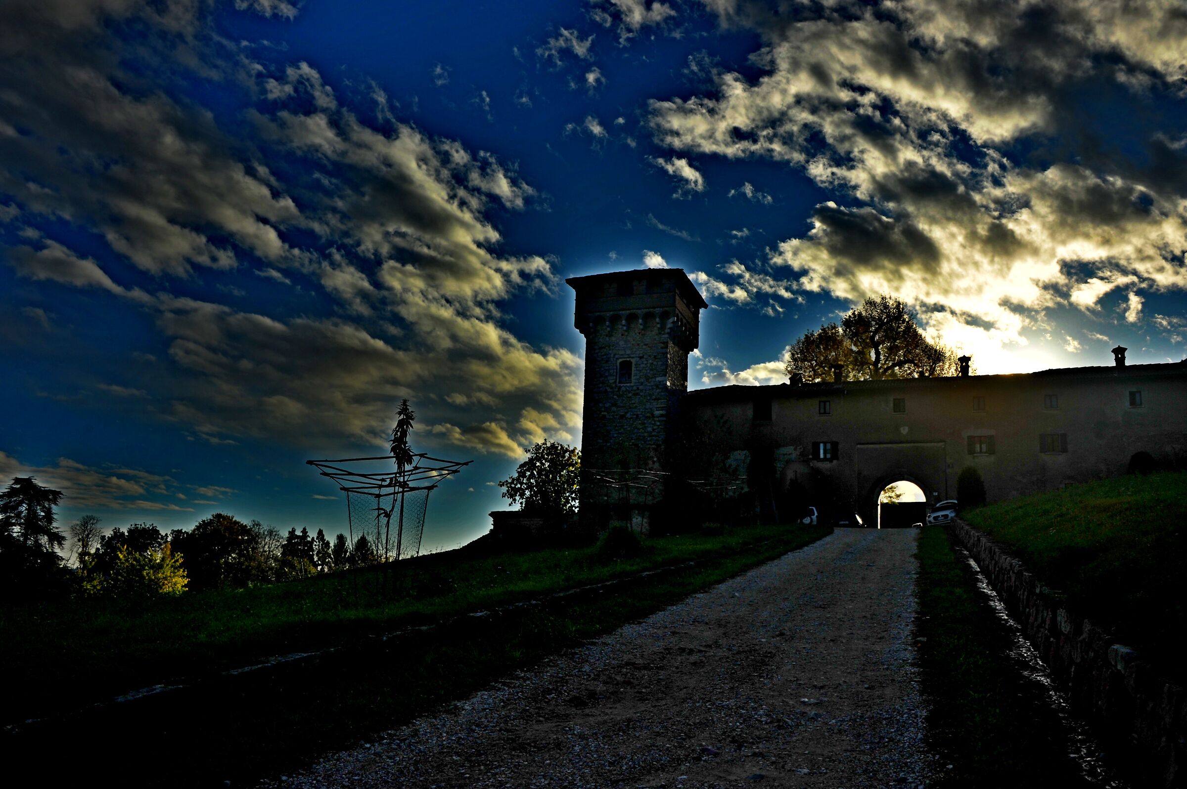 Induno Olona - the castle Medici at dusk....