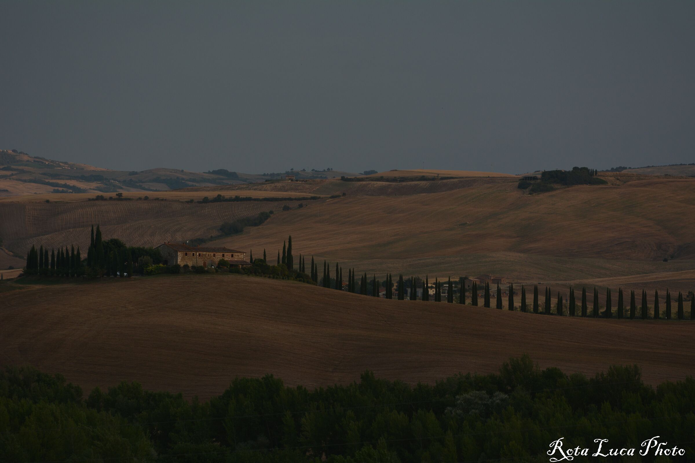 Val d'Orcia Hills at sunset...