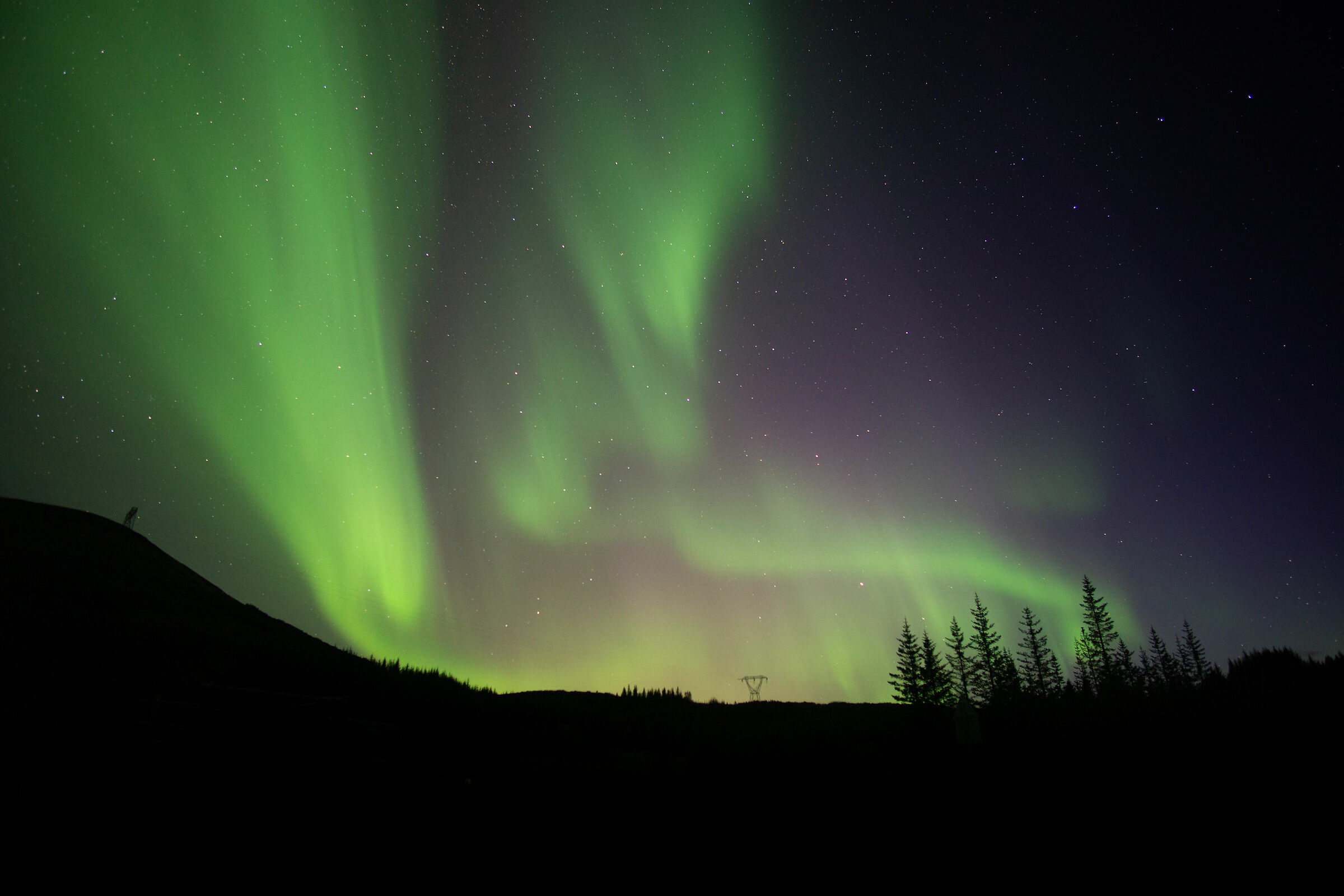 Aurora boreale, Þingvallavatn (Islanda)...