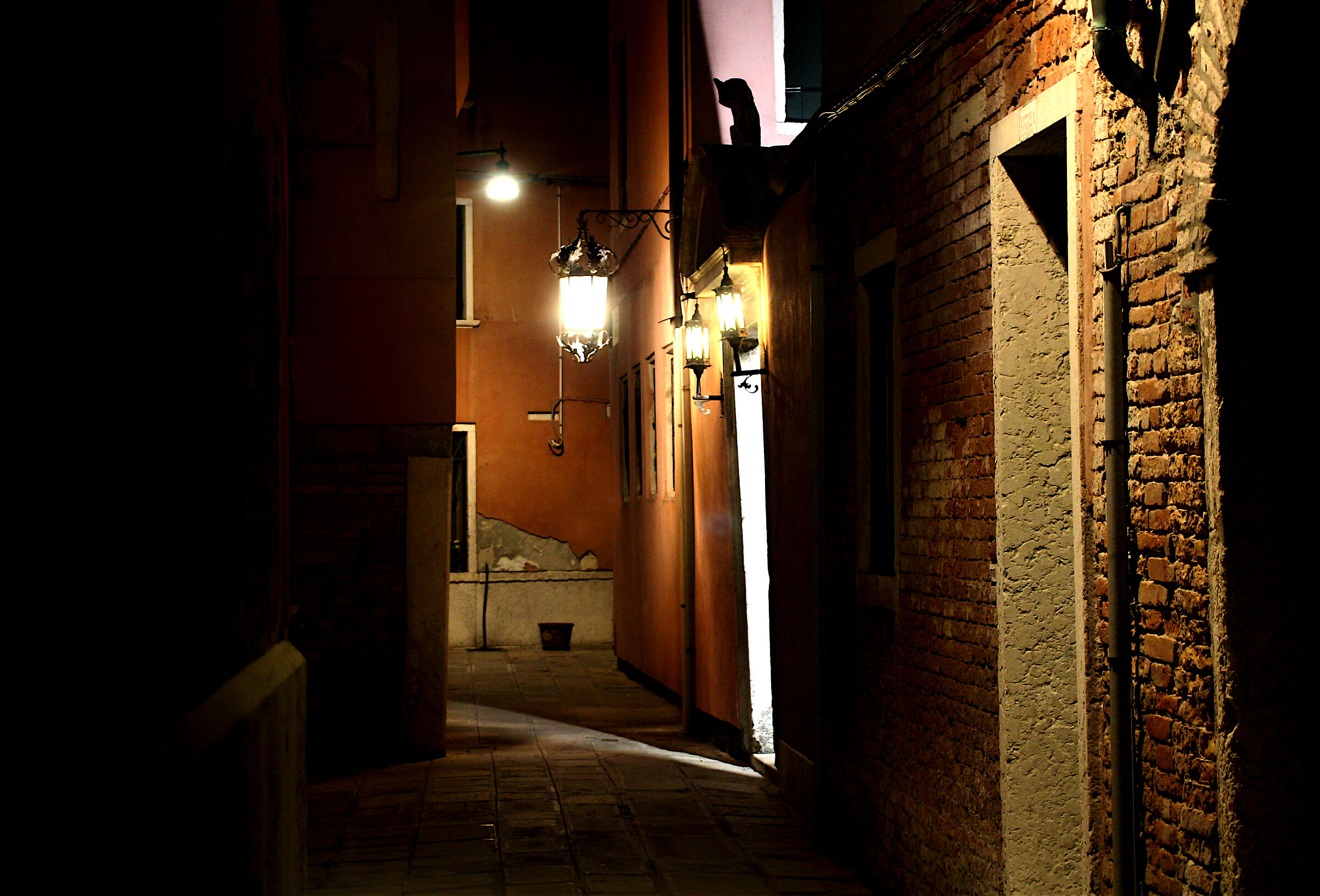 Venetian calle .... and its lights...