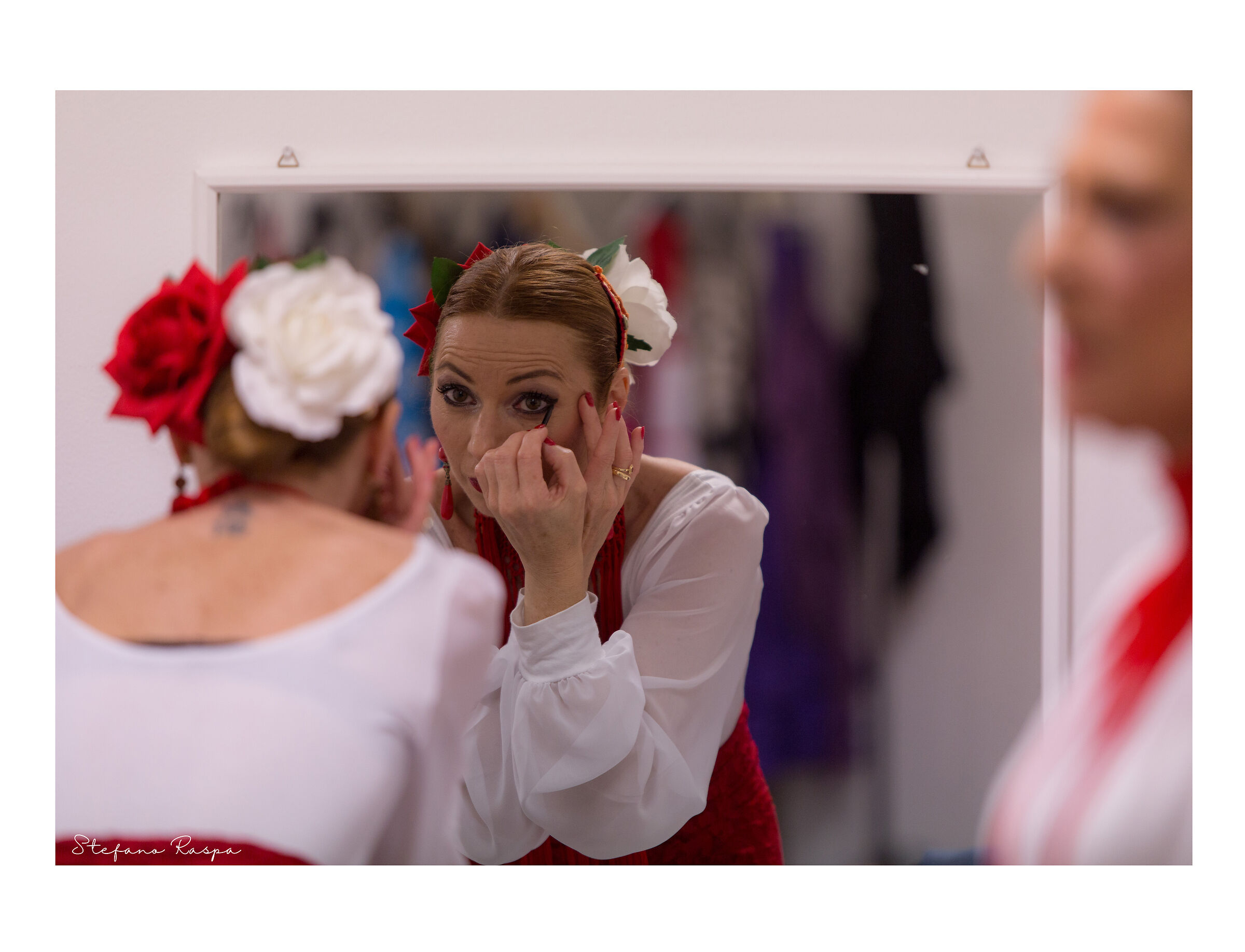 Flamenco in the mirror....