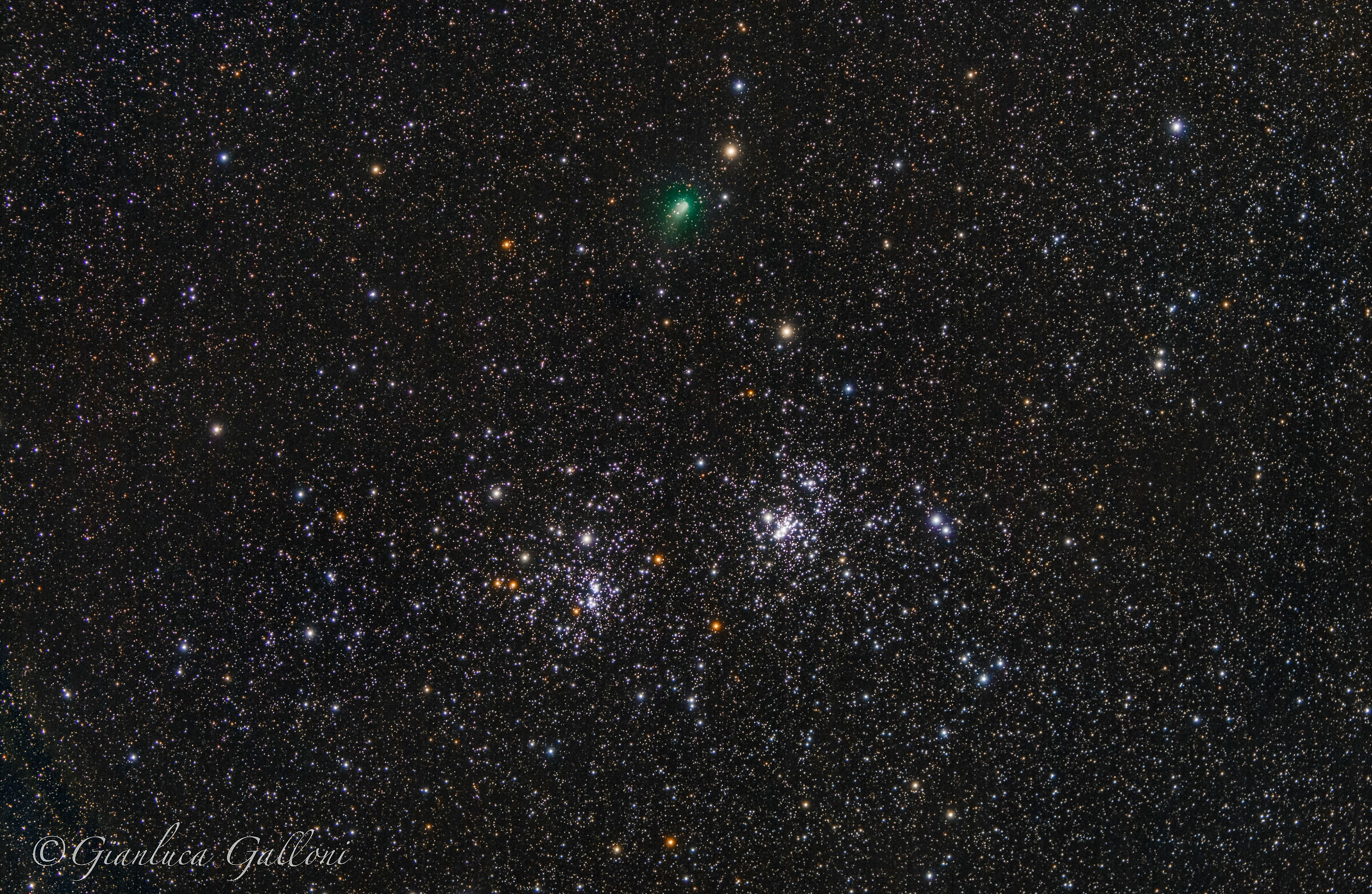 Double Perseus Cluster and C/2017 T2 Panstarrs...