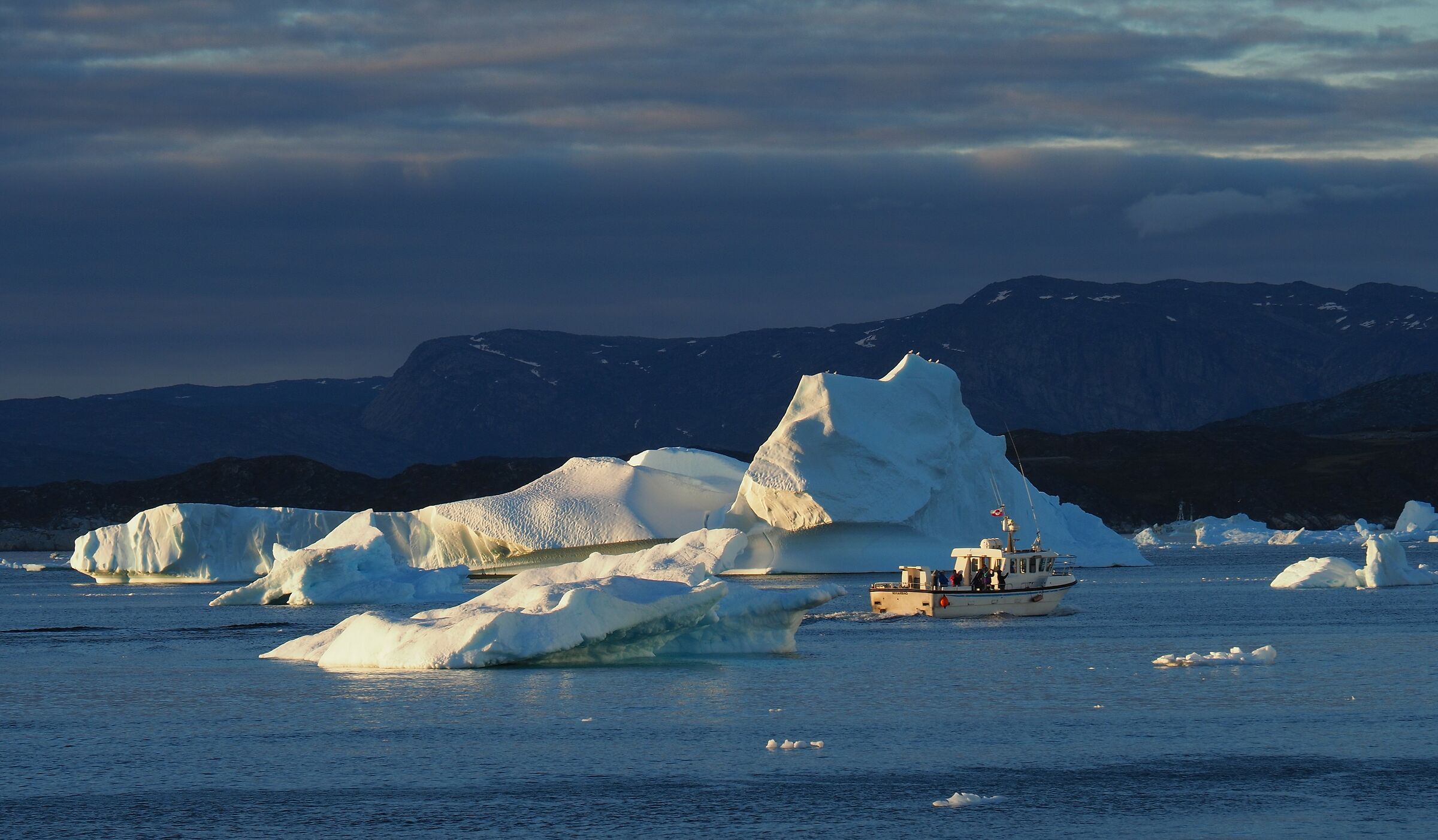 among the icebergs...