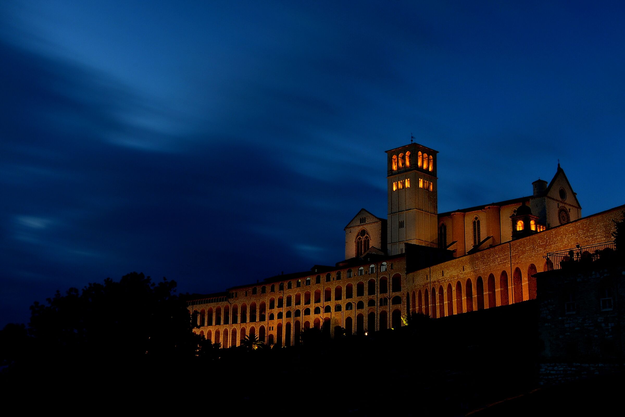 St. Francis Basilica in advanced blue hour...