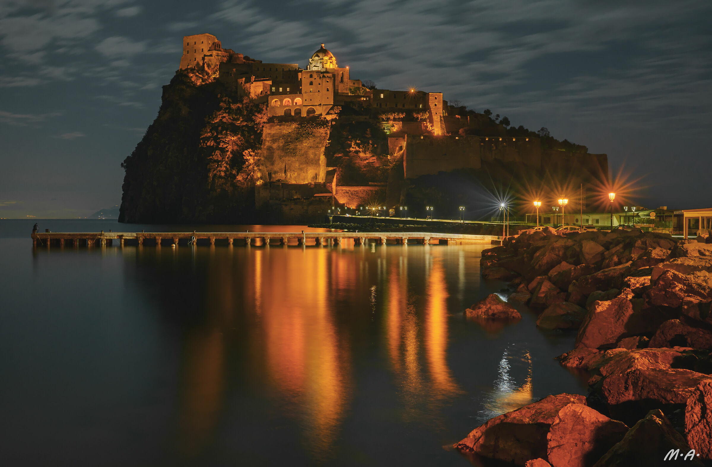 Aragonese Castle in the moonlight...