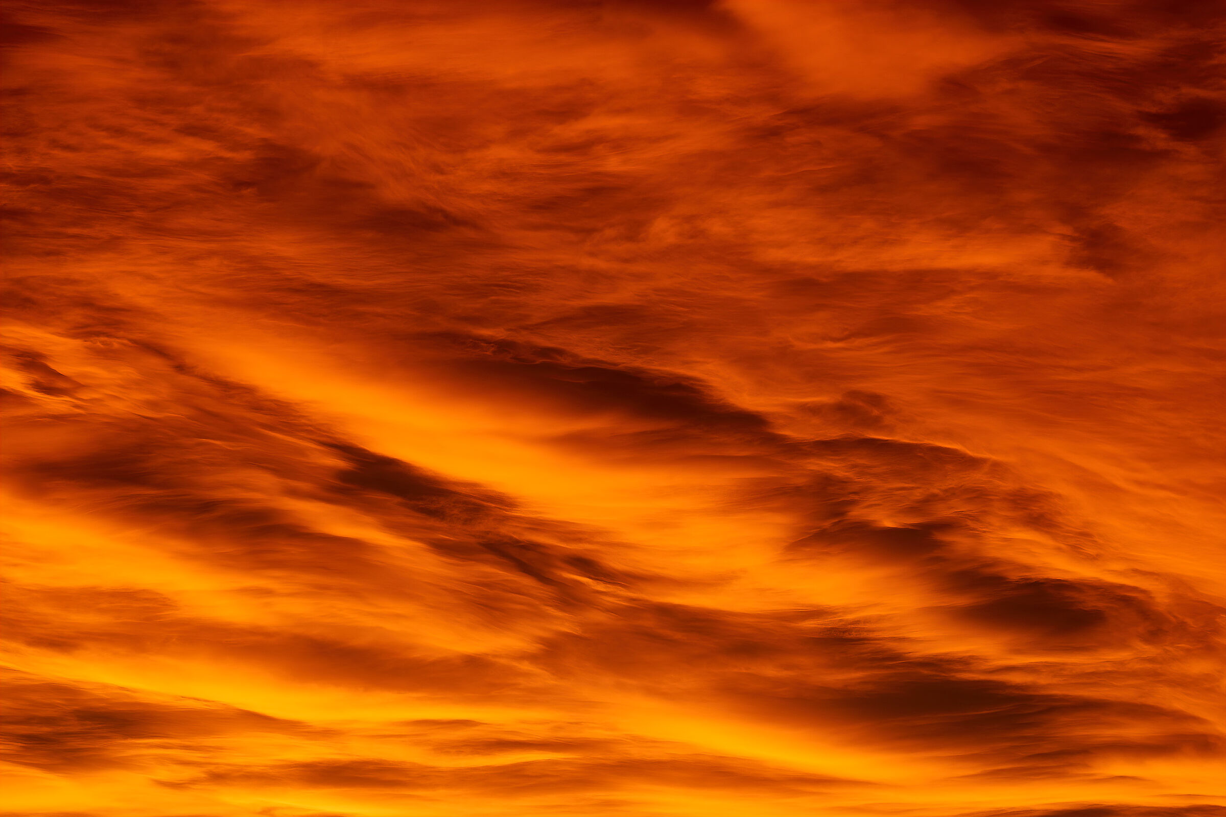 River of lava or clouds at sunset?...