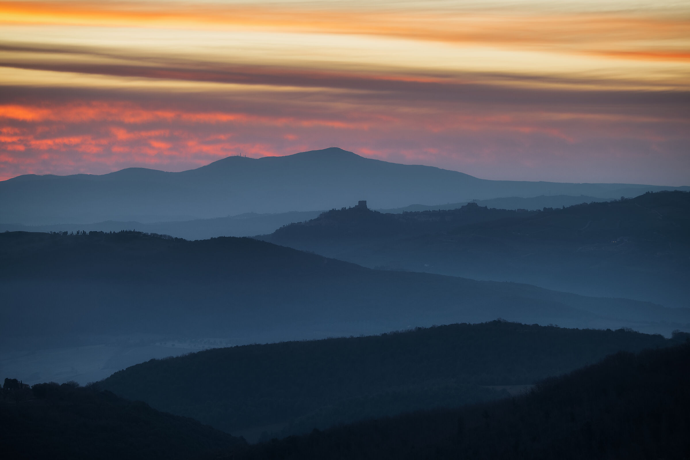 Sunrise from Montalcino...