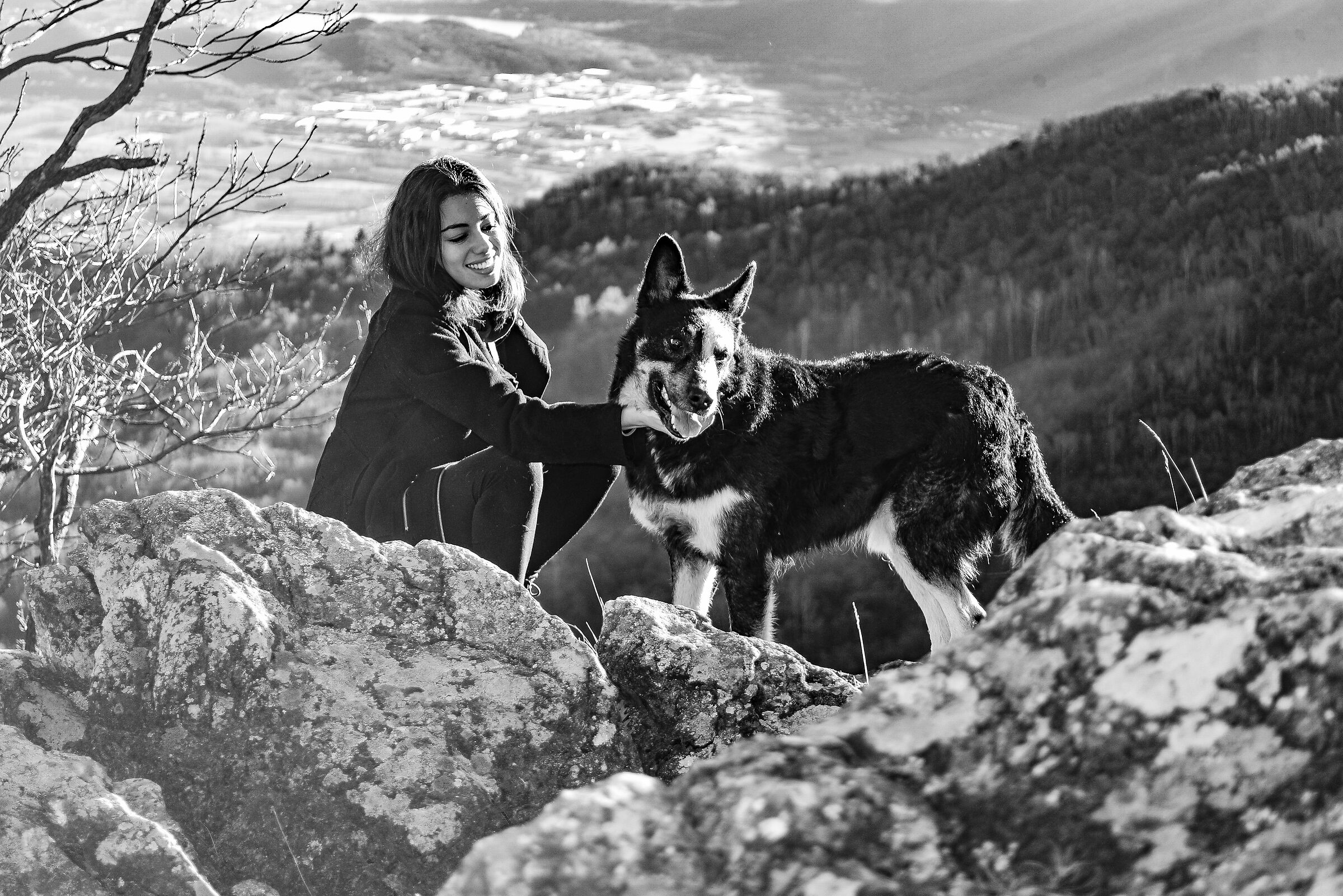 Mirella and the dog Alpi...