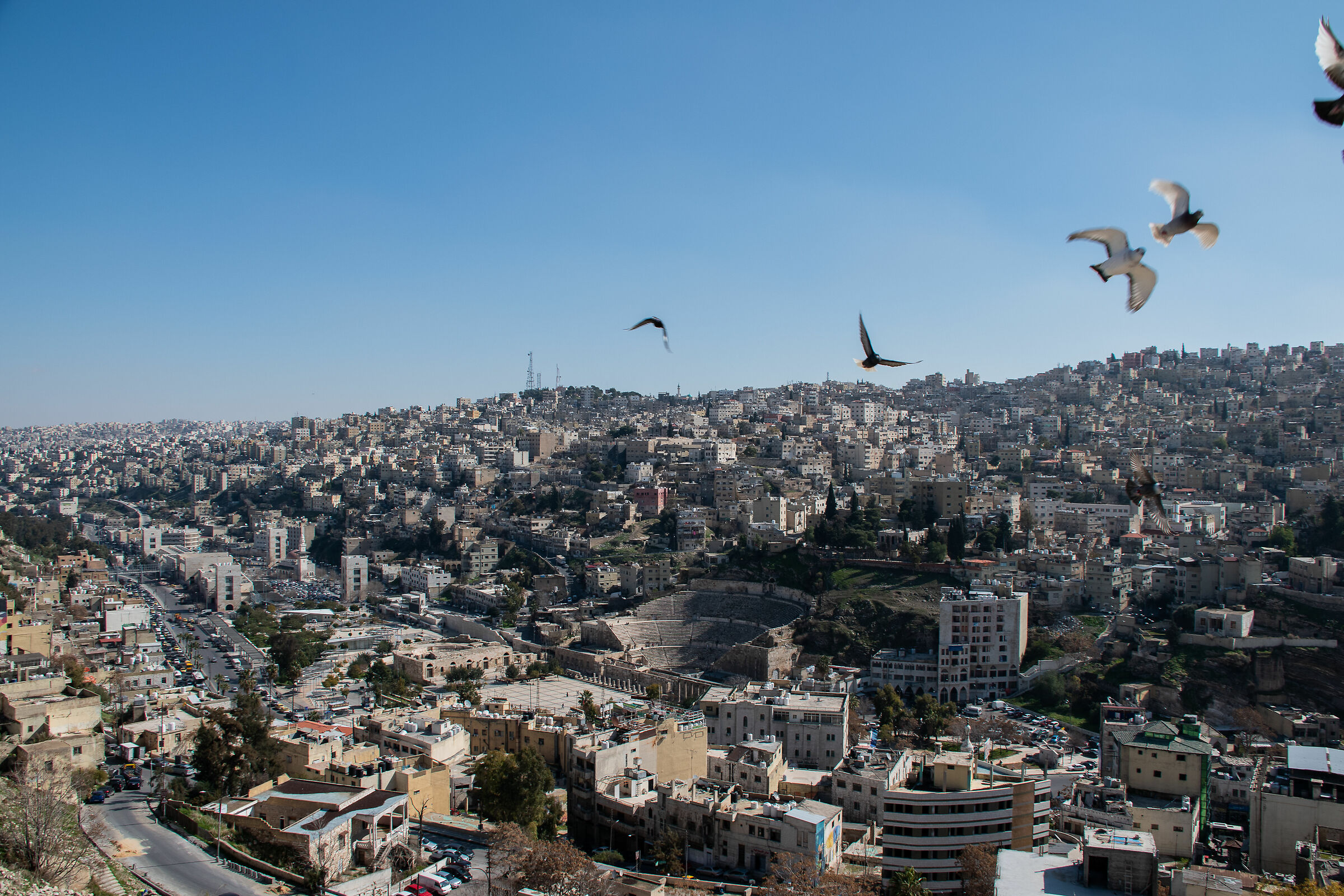 Flying over Amman...