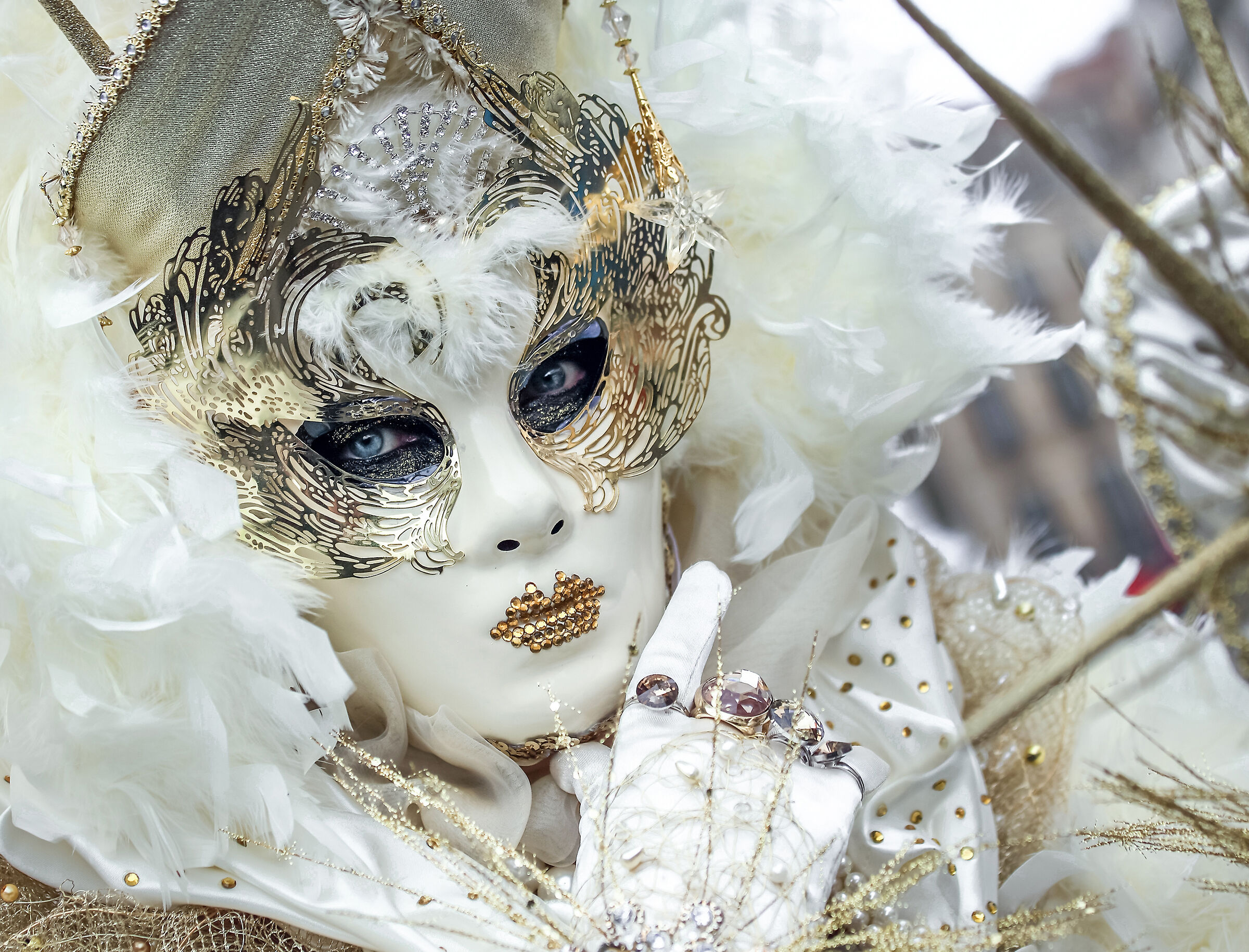White mask in Venice road...