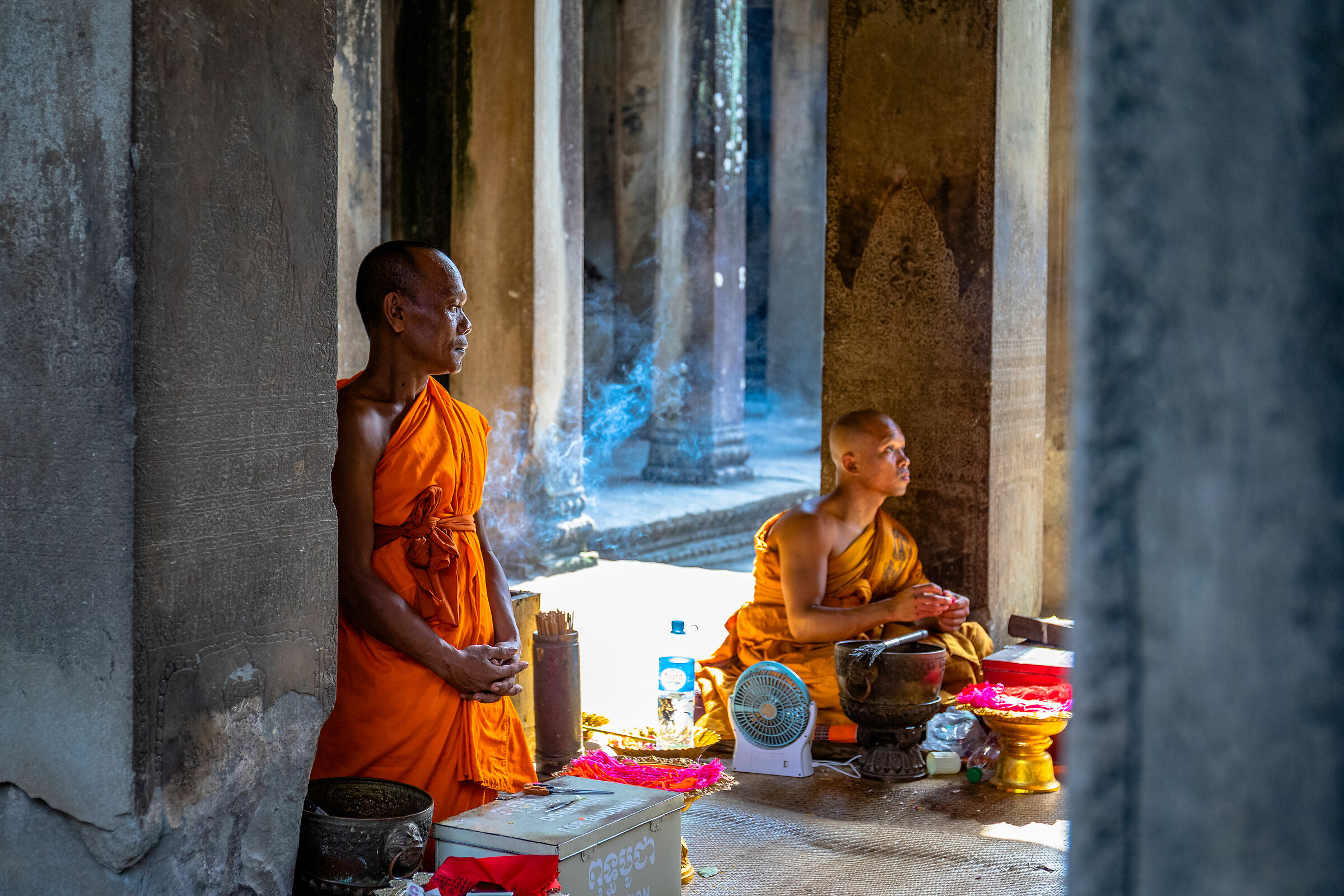 The monks of Angkor Wat...