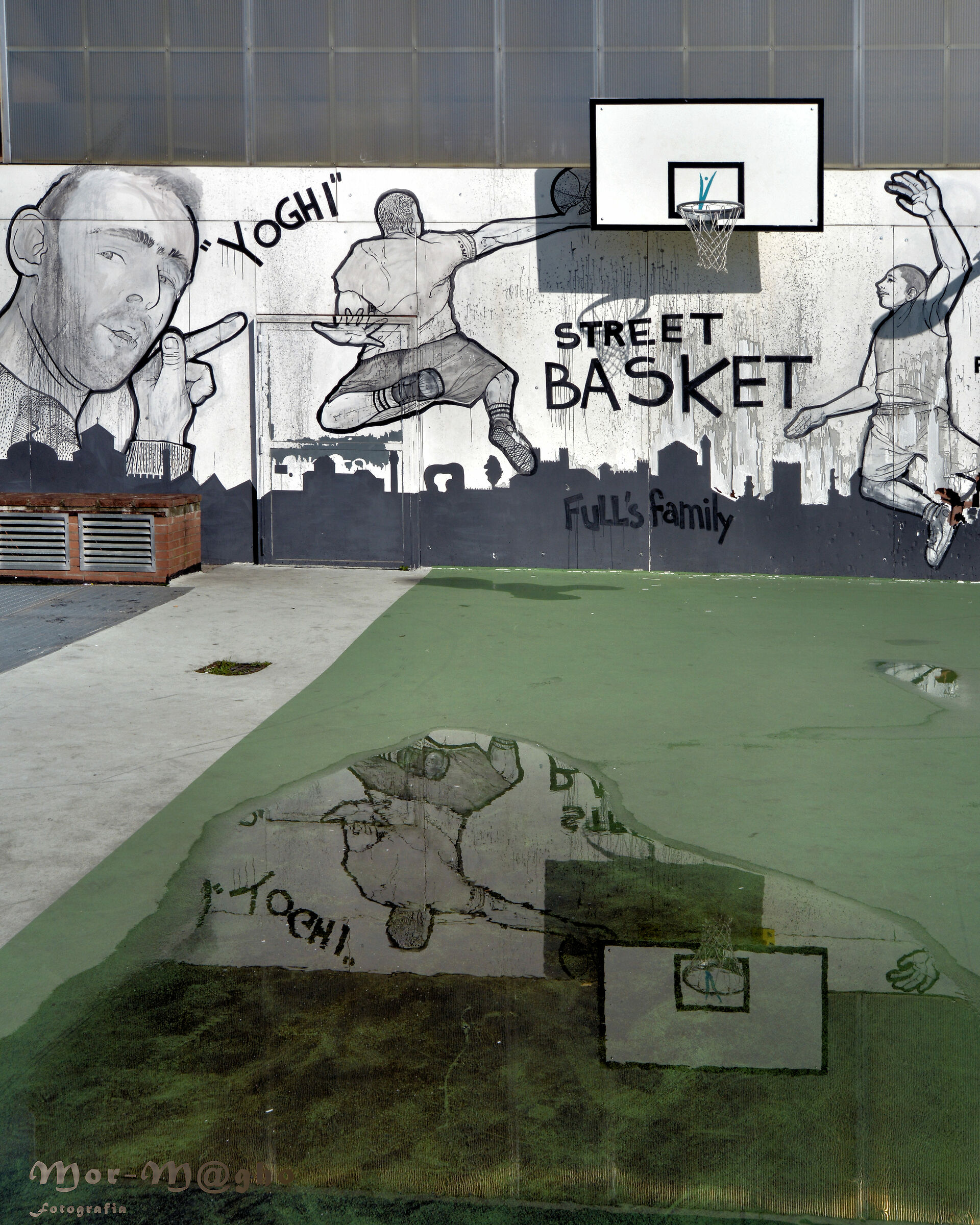 Street basketball...