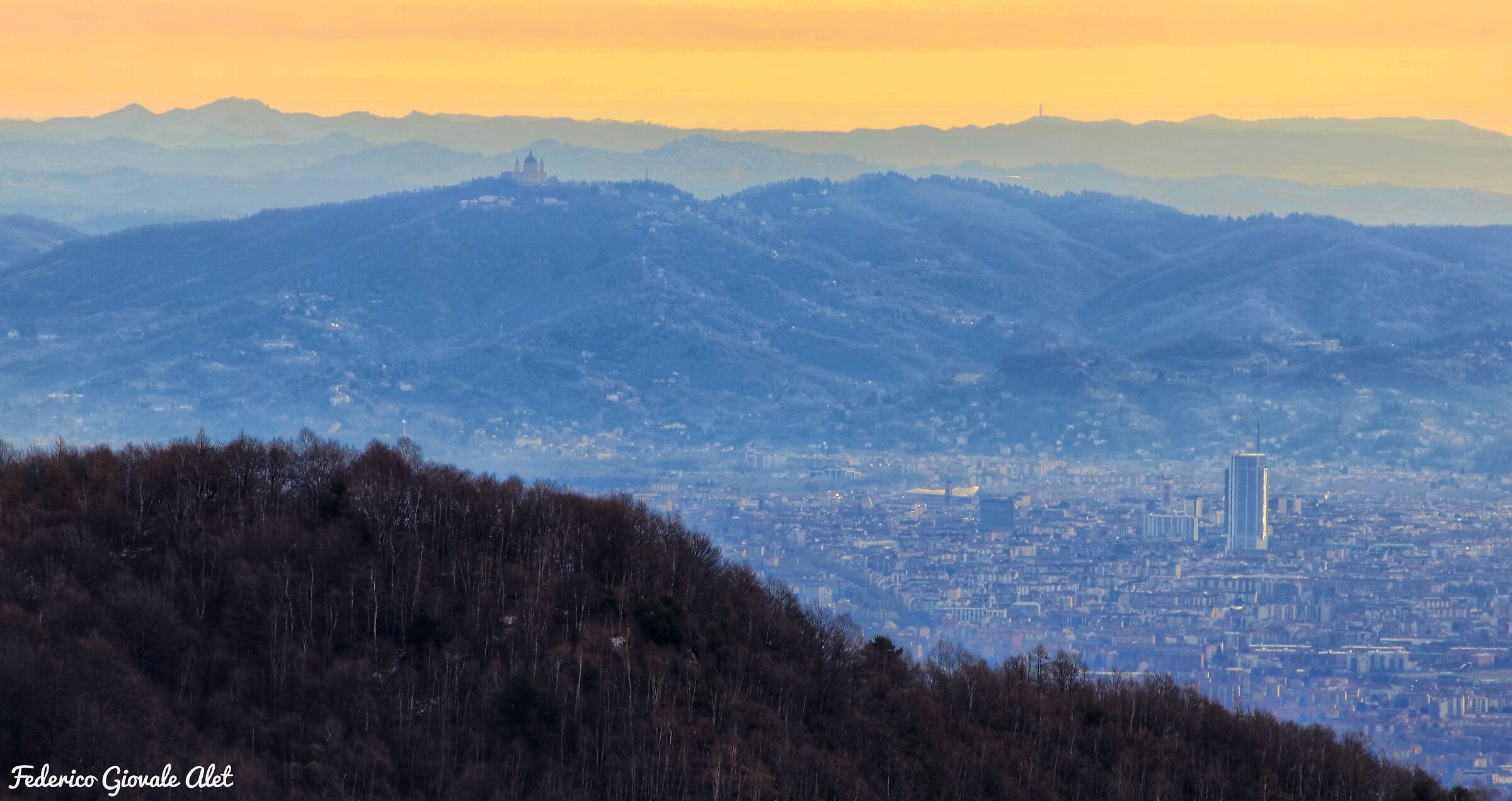 Turin as seen from Gino's Arp (Colle Bione)...