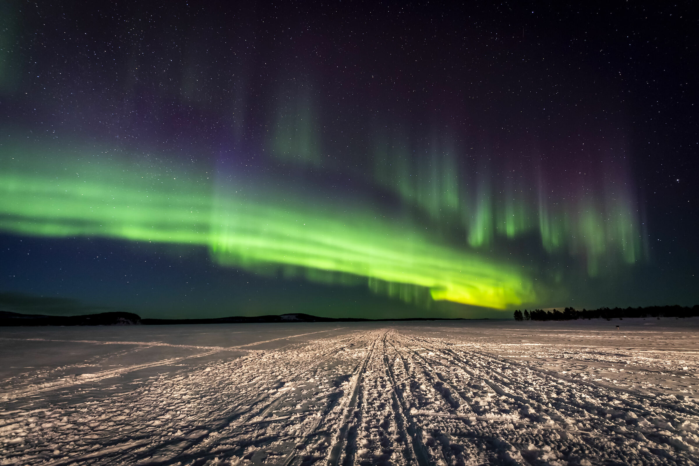 Aurora Borealis on Lake Inari...