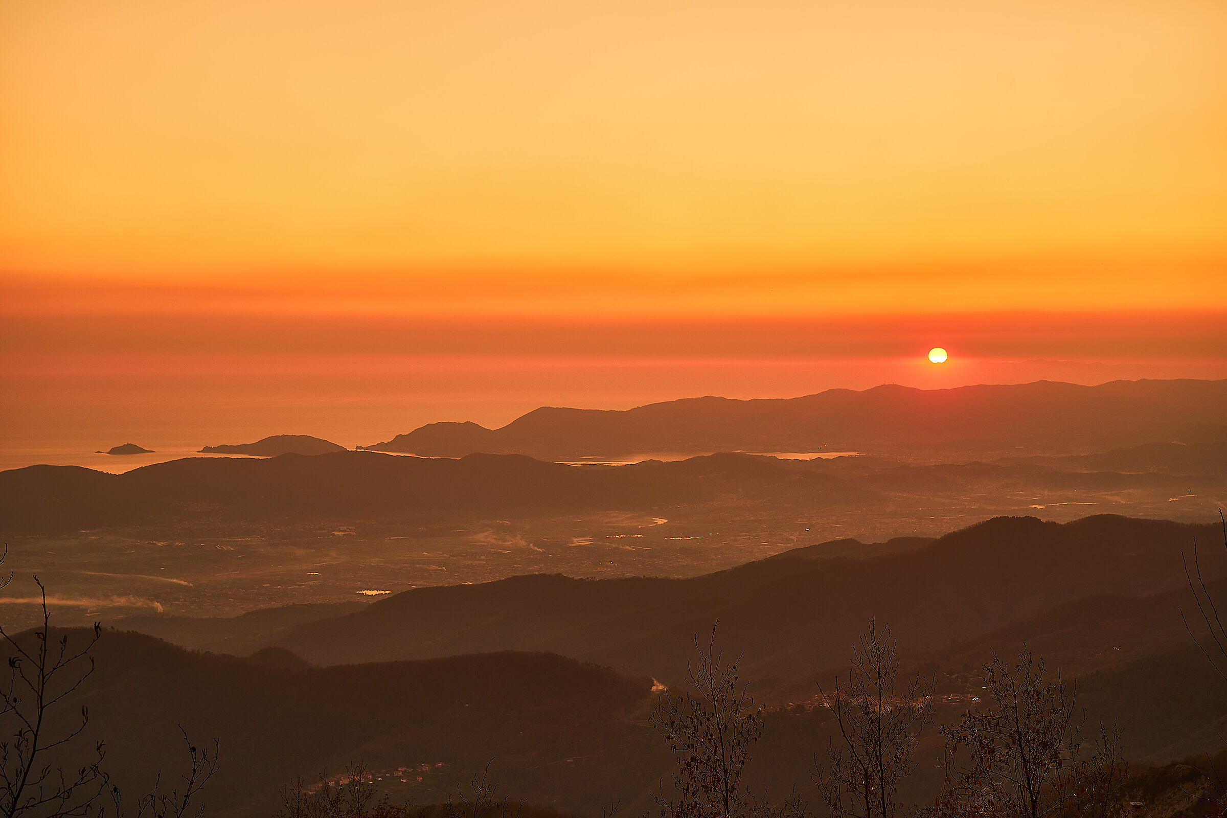 tramonto da Campocecina, Alpèi Apuane...