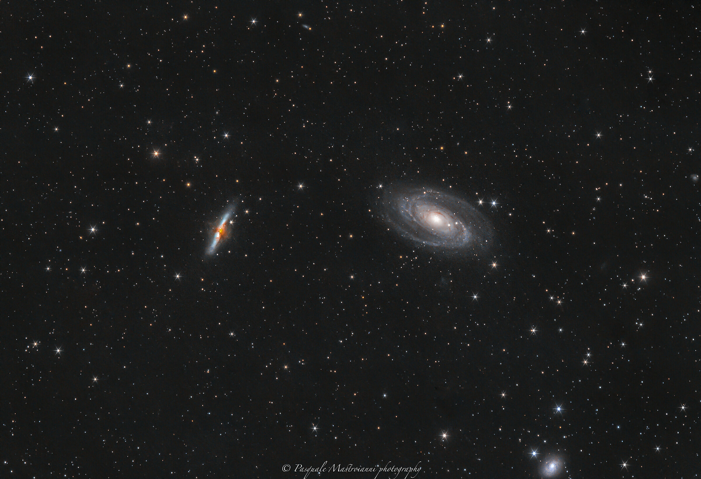 first draft of the M81-M82 galaxies in the major bear....