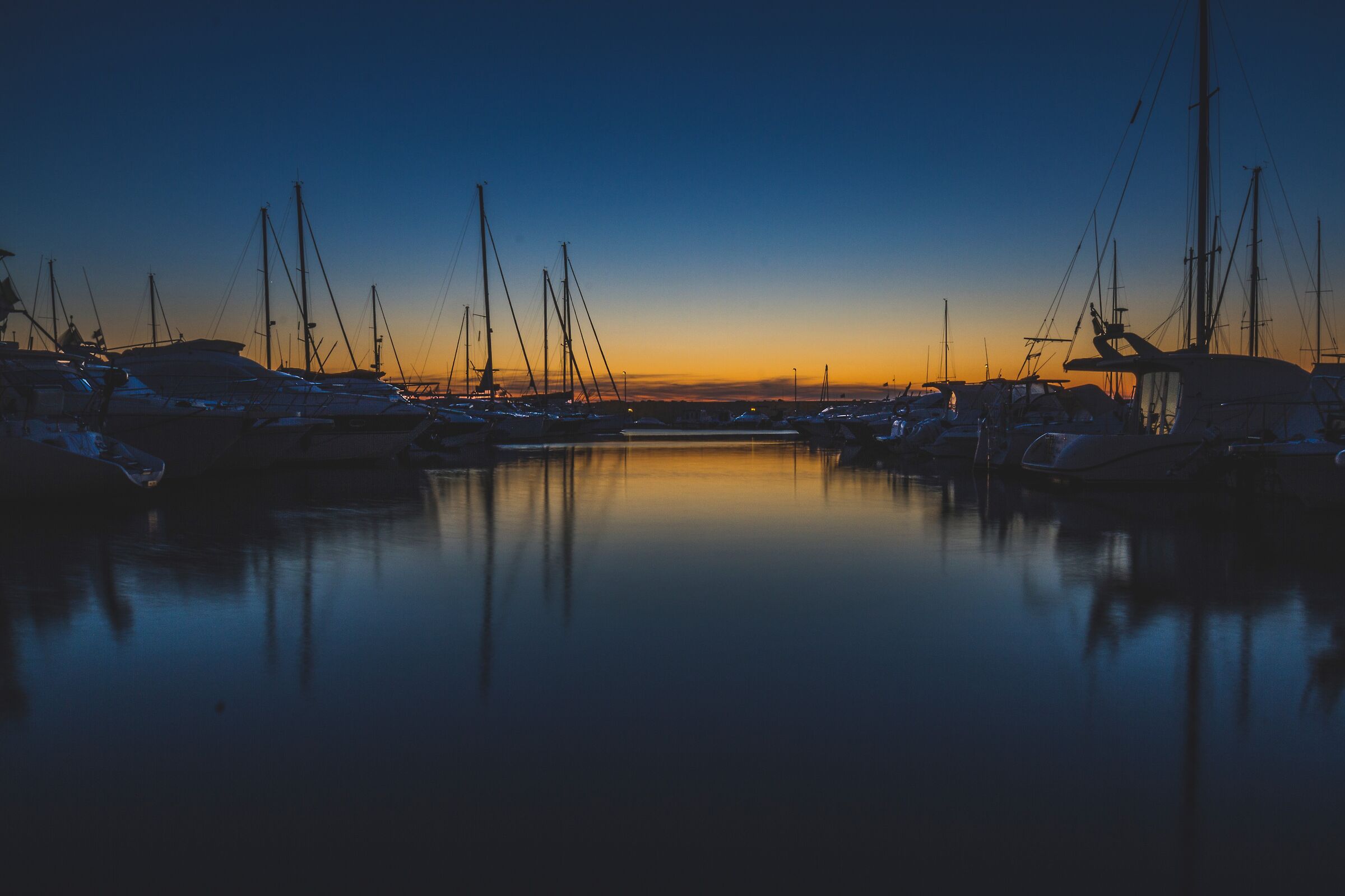 Sunset in port...