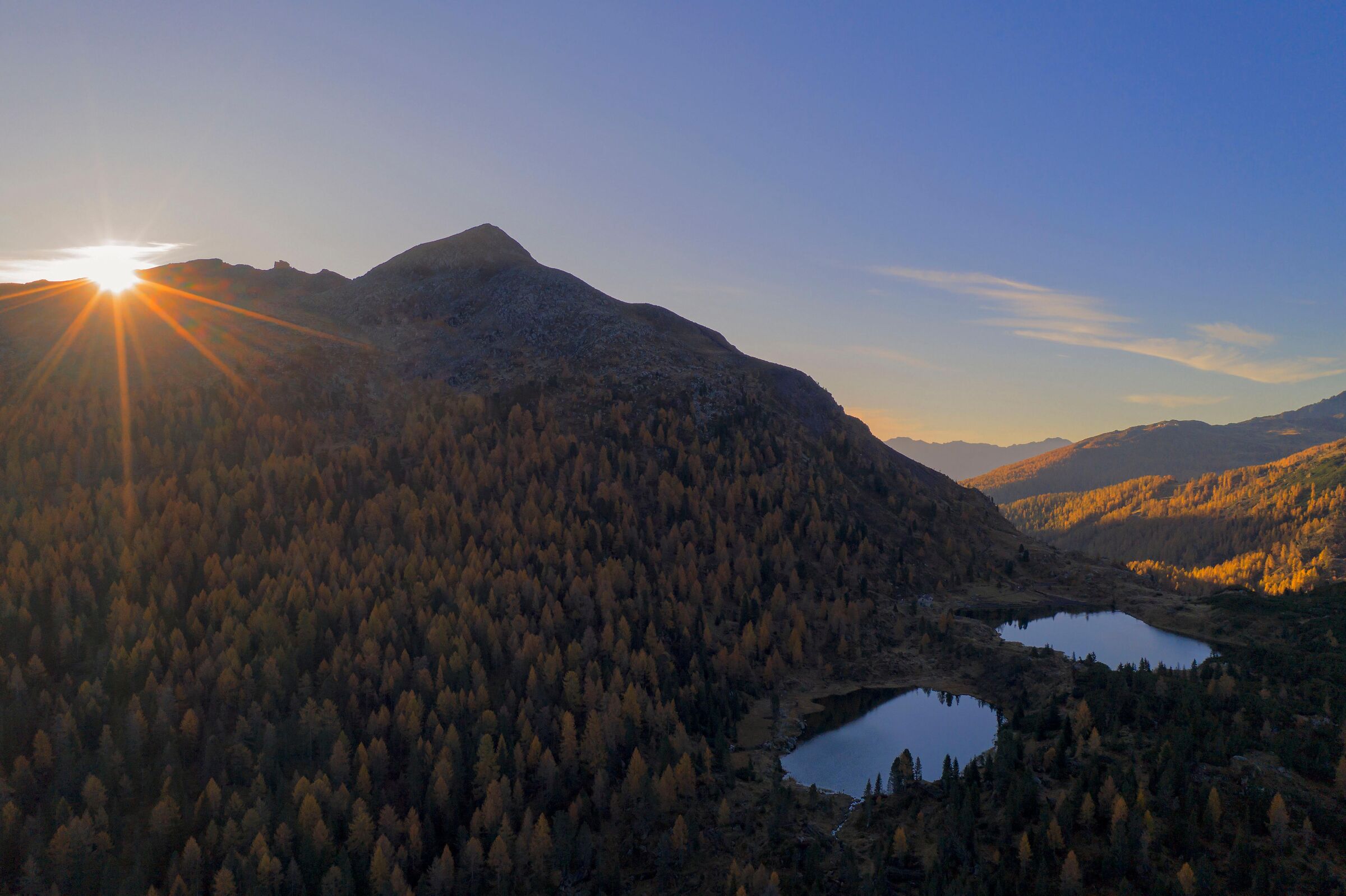Sunrise at Colbricon Lakes - Drone...