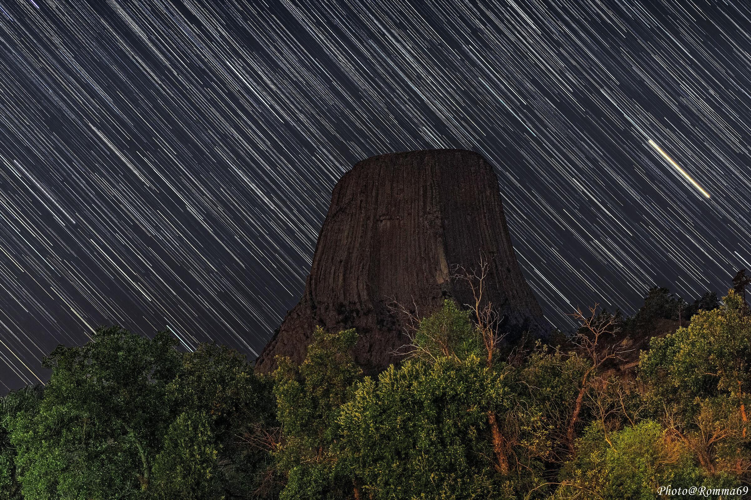 Startrail at Devils Tower...