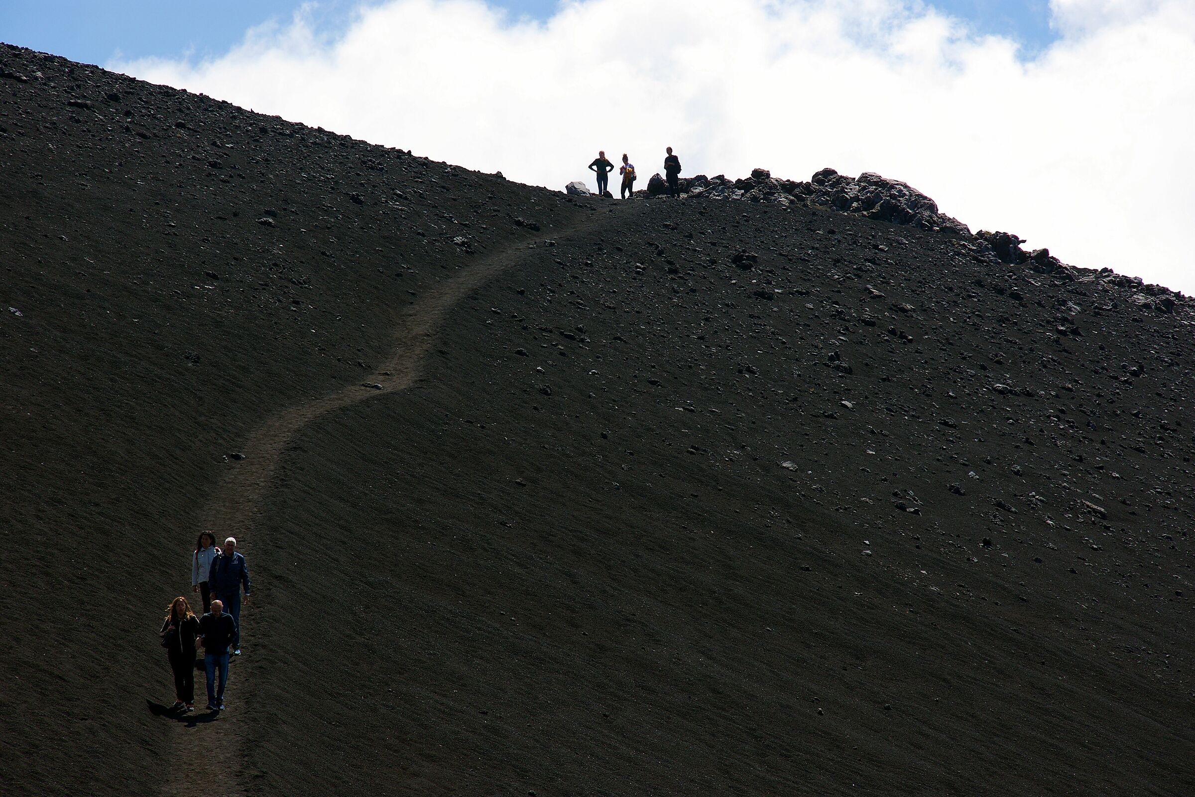 Walking on the Etna Volcano...