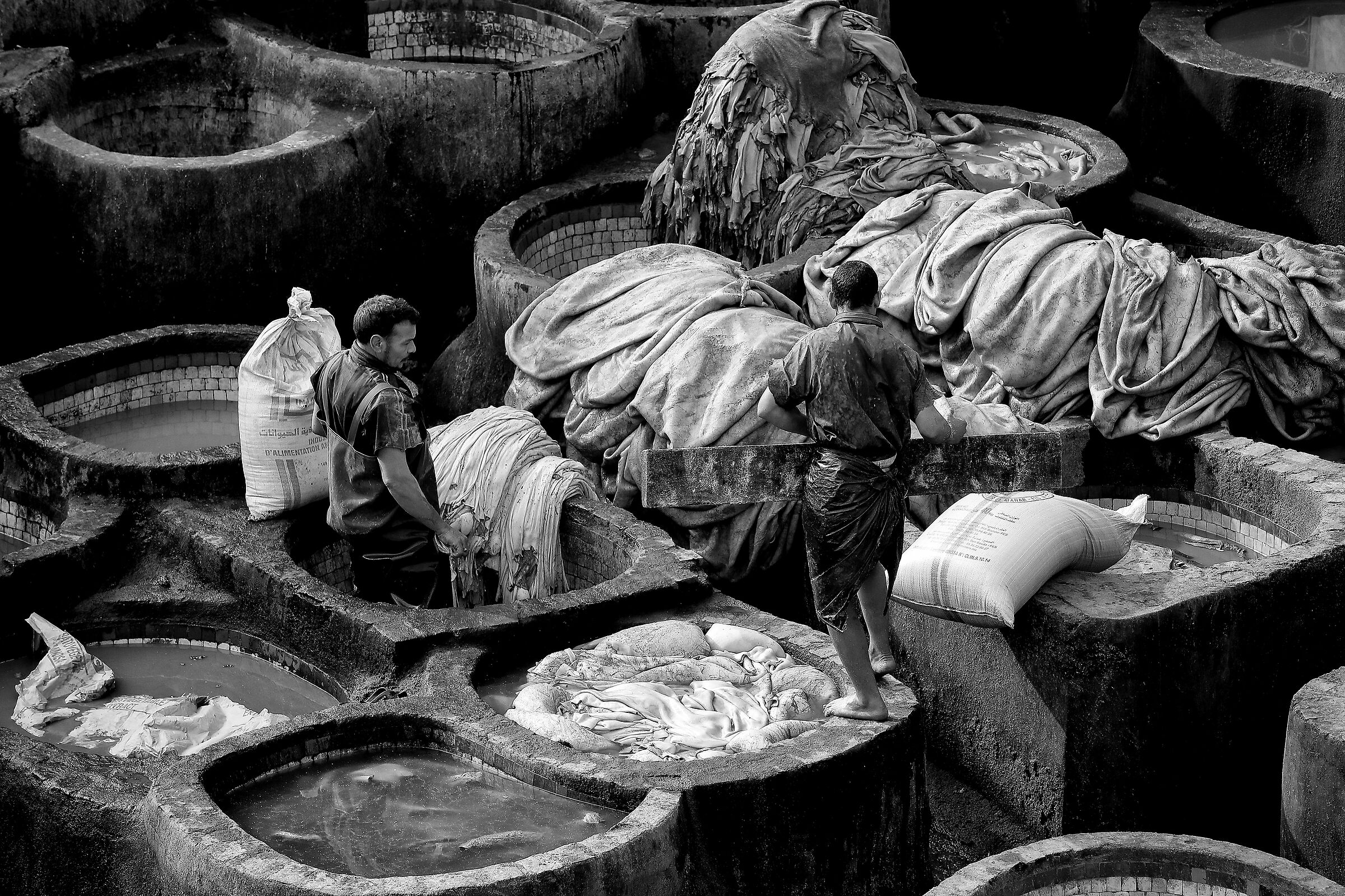 Leather Tanning - Fez - Morocco...