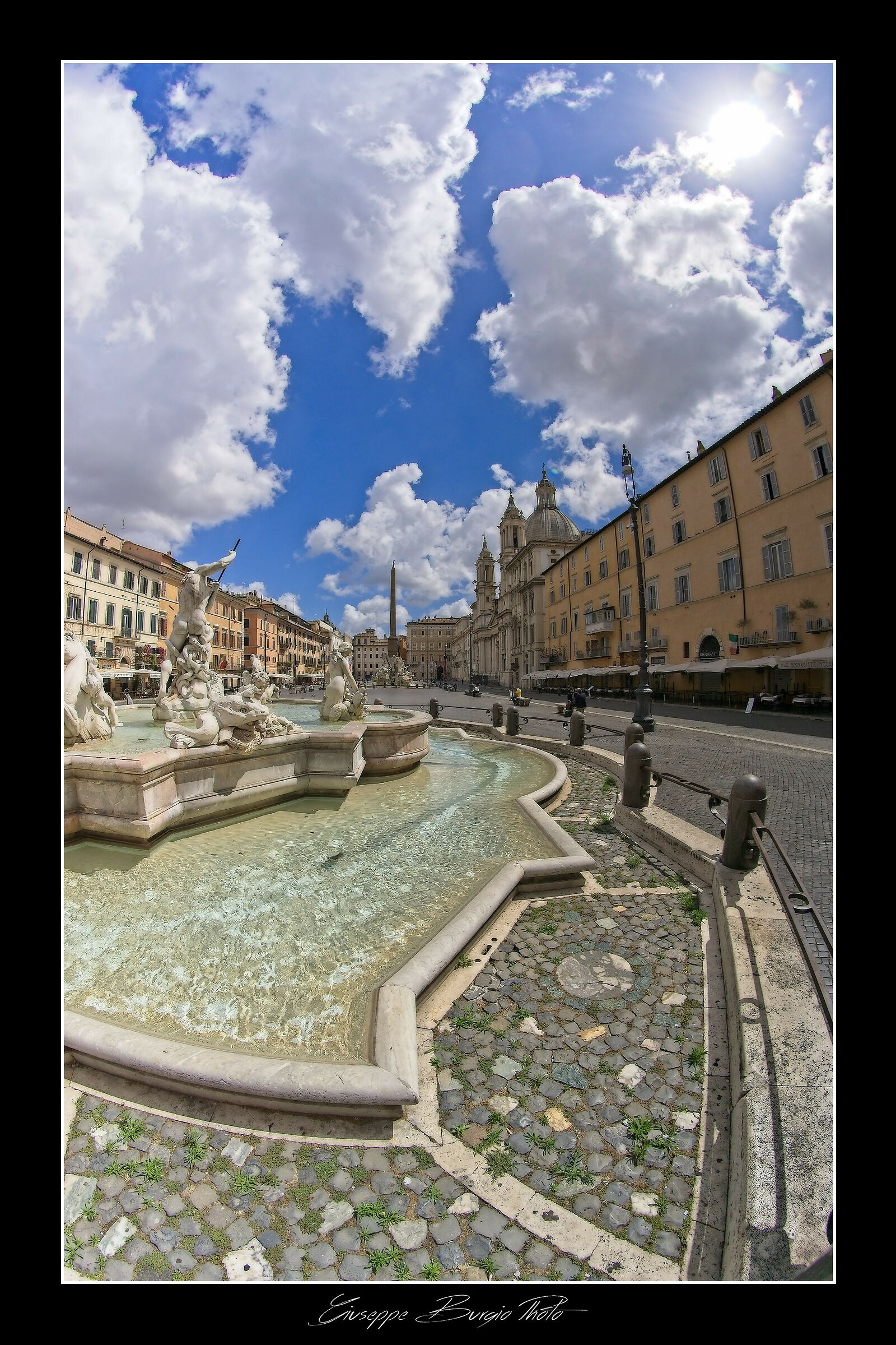 The sky on Piazza Navona...