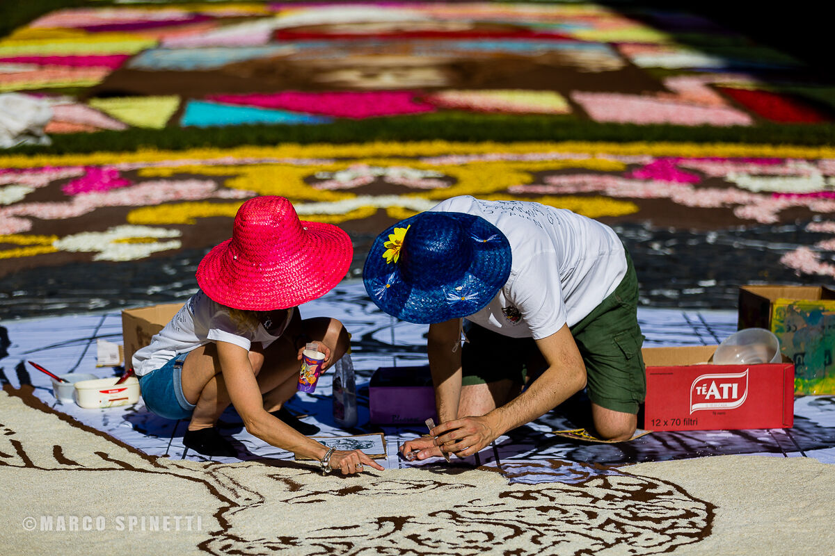 INFIORATA 2019-preparation of the floral carpet...
