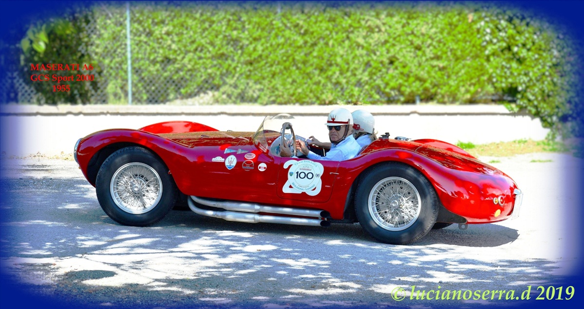 Determined driver on Maserati A6 GCS Sport 2000 - 1955...