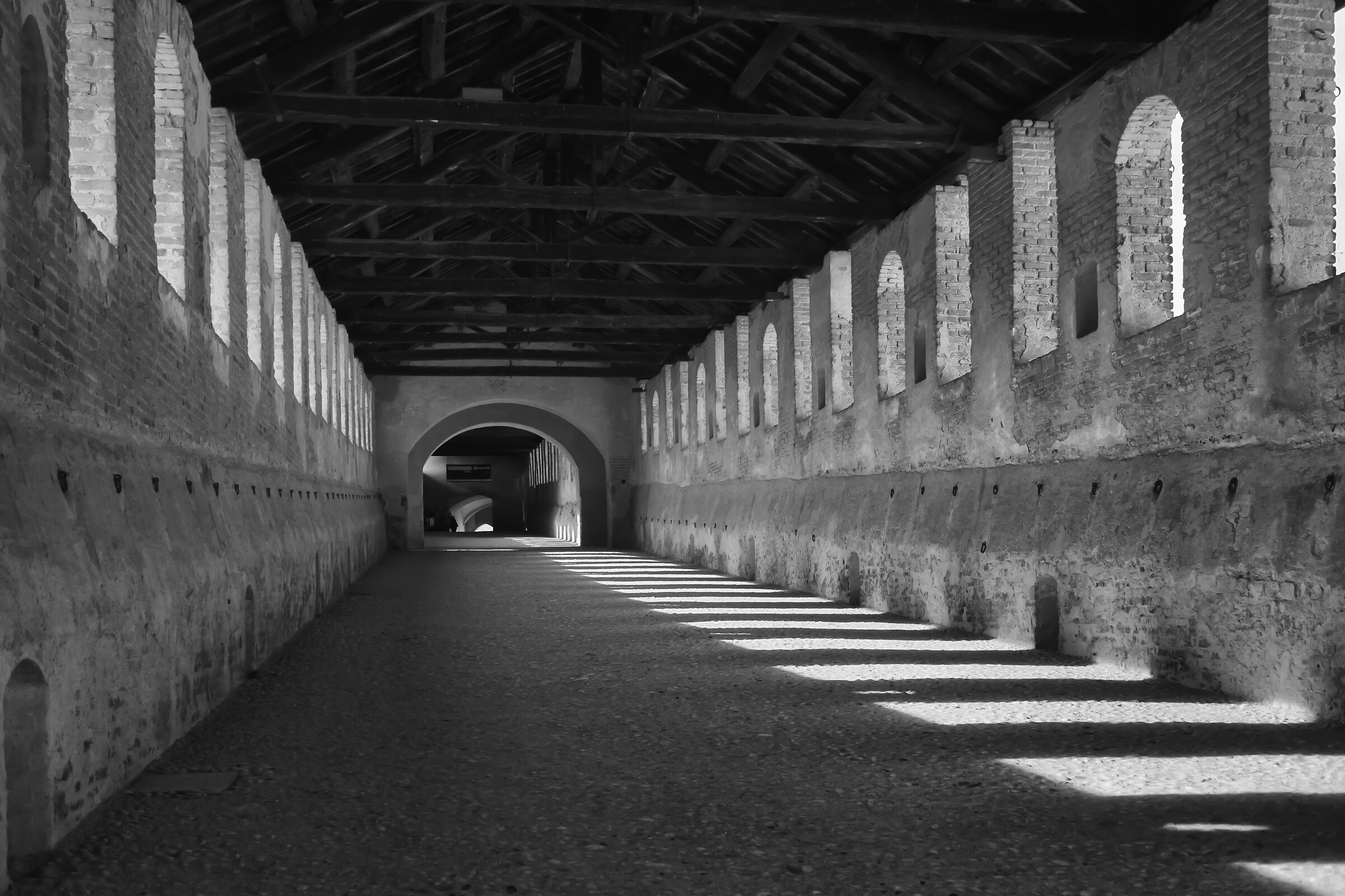 Vigevano: covered road...