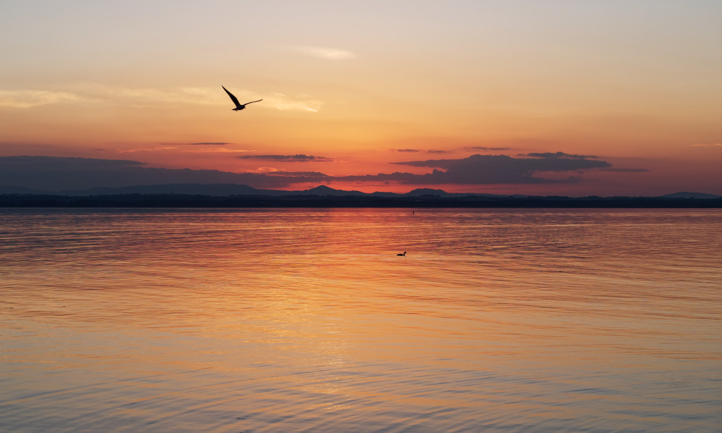 Lago Trasimeno al tramonto...