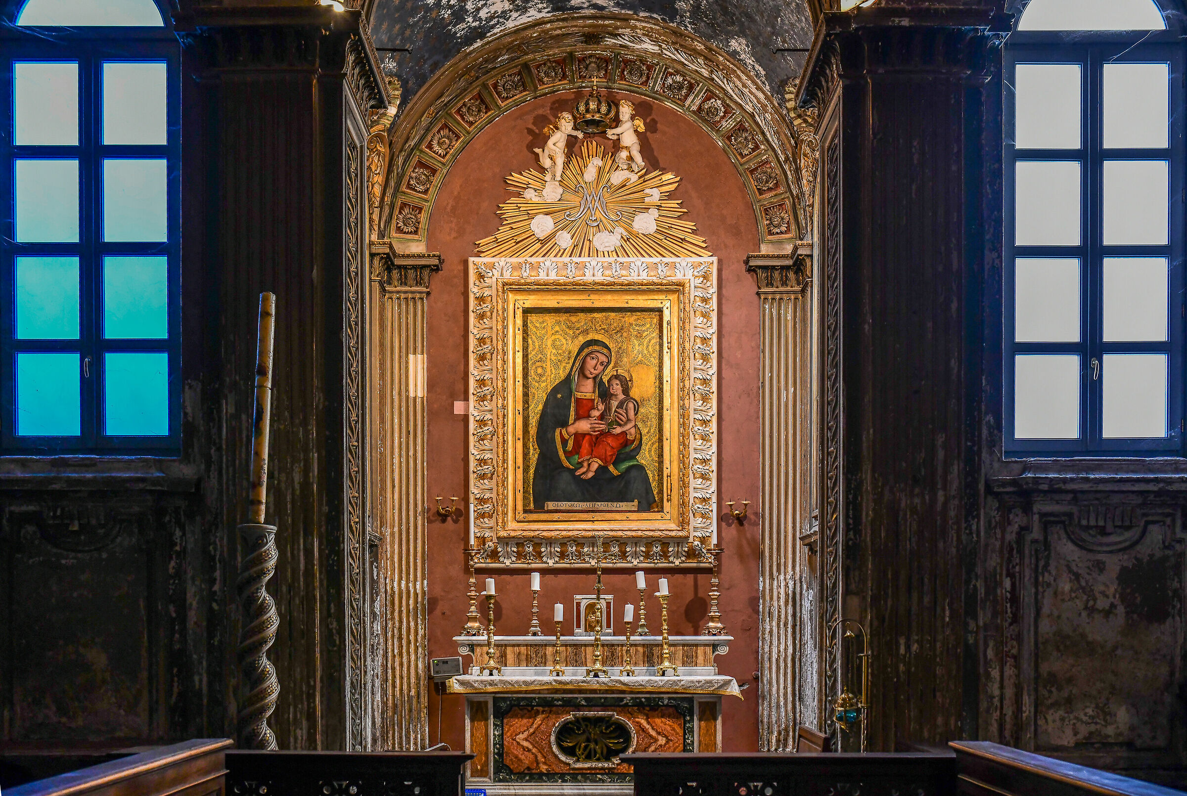Rome-Basilica St. Maria Cosmedin,Madonna with Child...