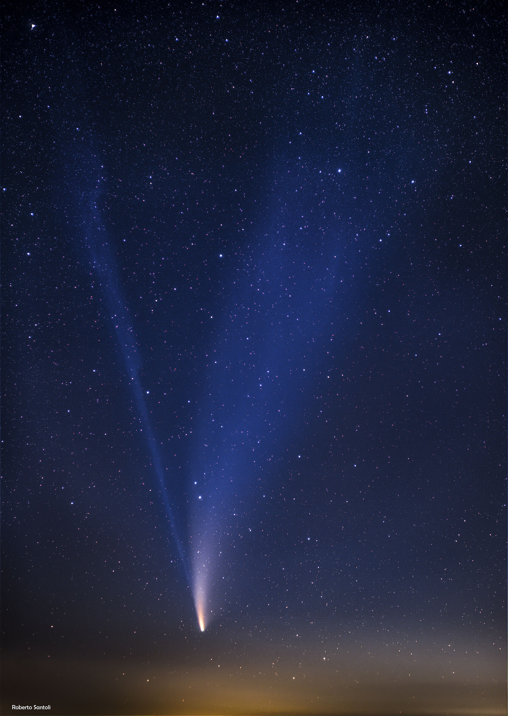 neowise comet from the island of Giglio...