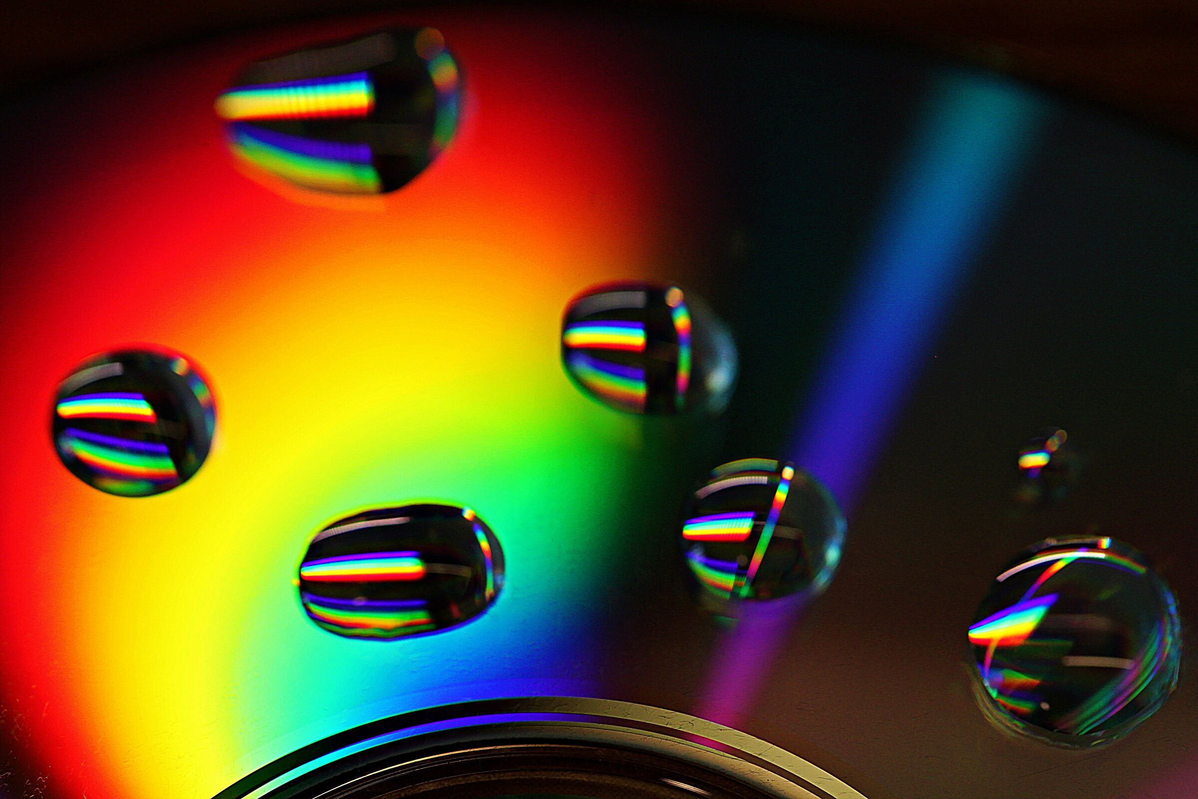 CD with waterdrops...