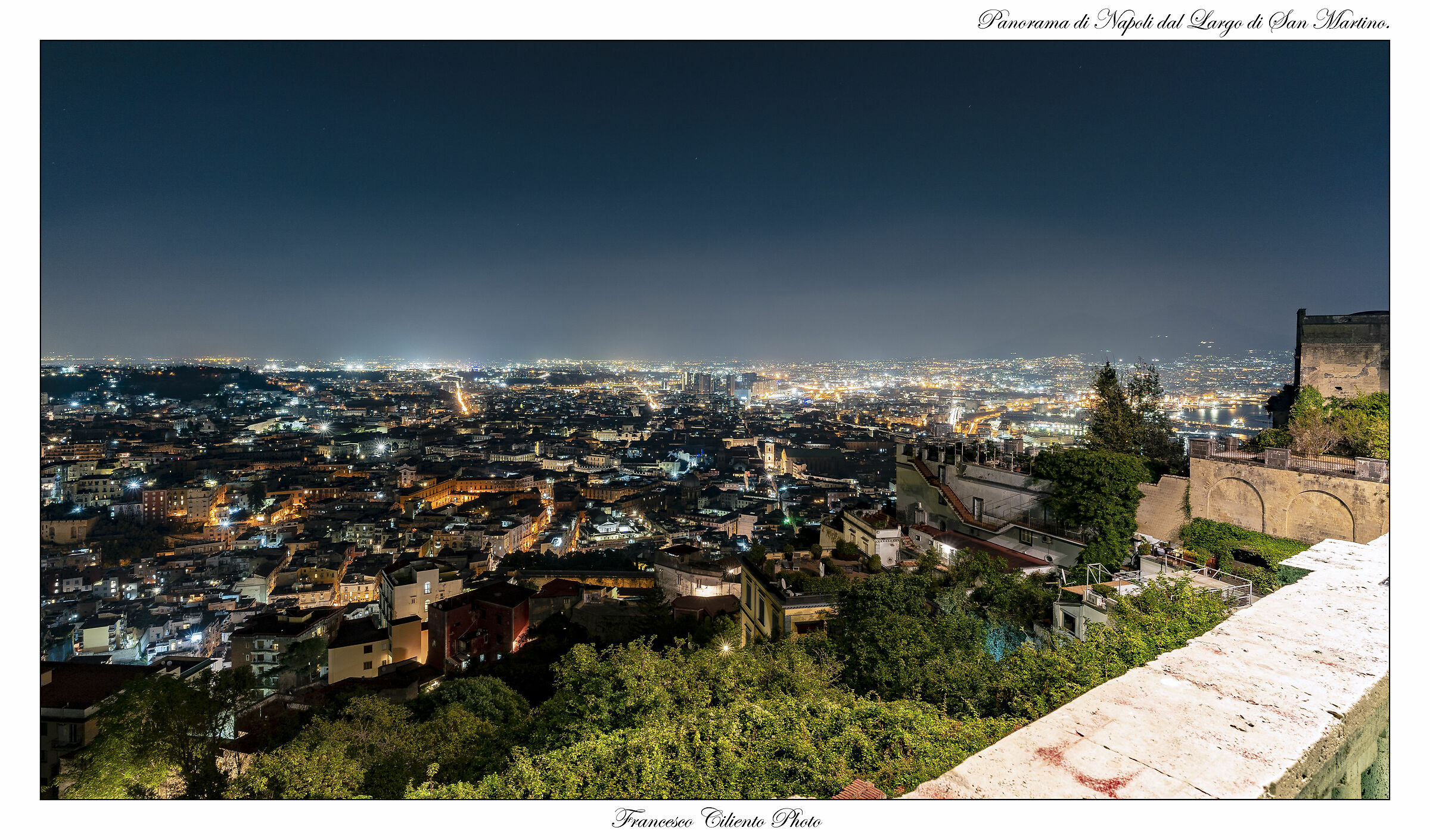 Panorama of Naples from the Largo of San Martino....