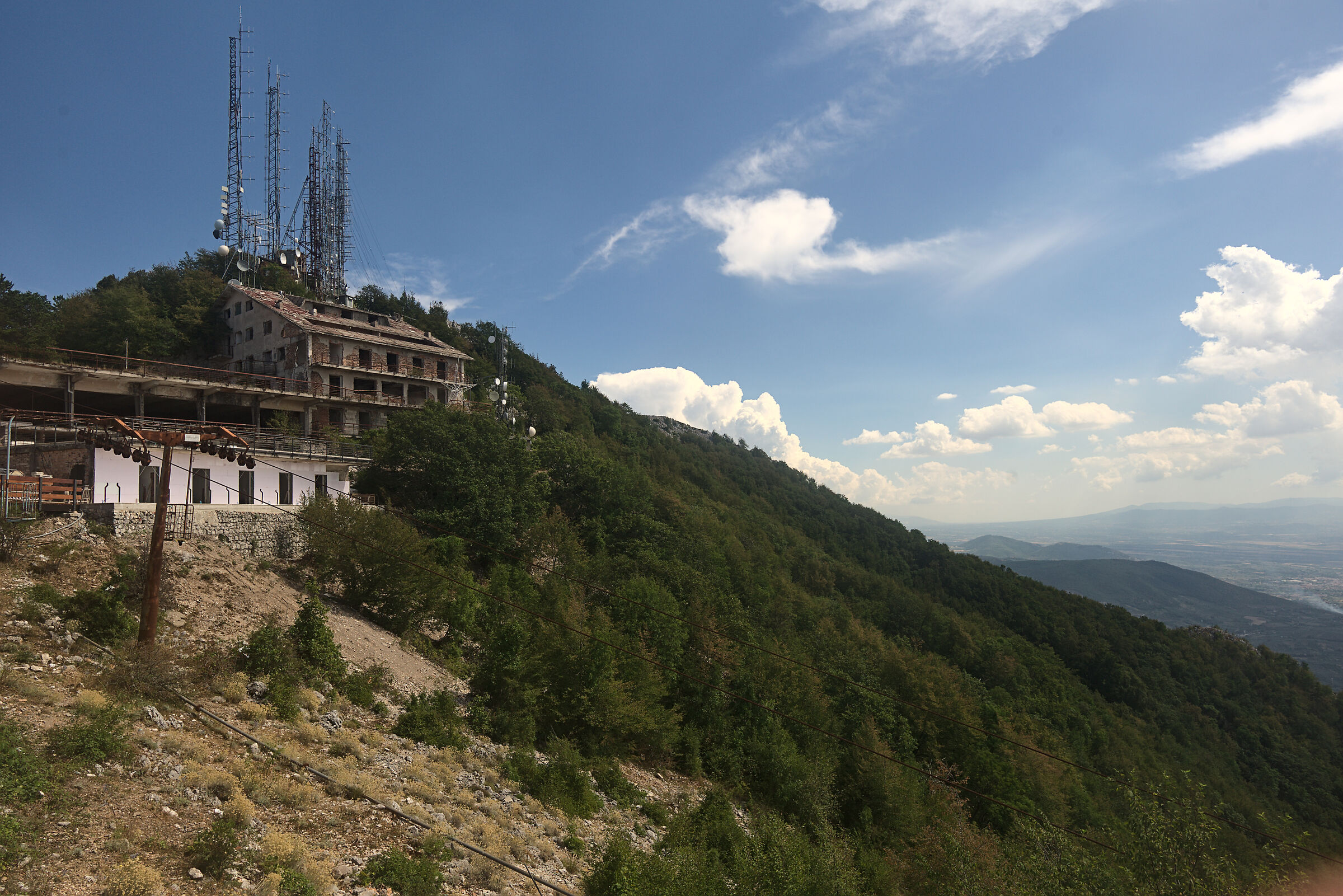 Ruins of the hotel on top of Mount Gennaro (RM)...