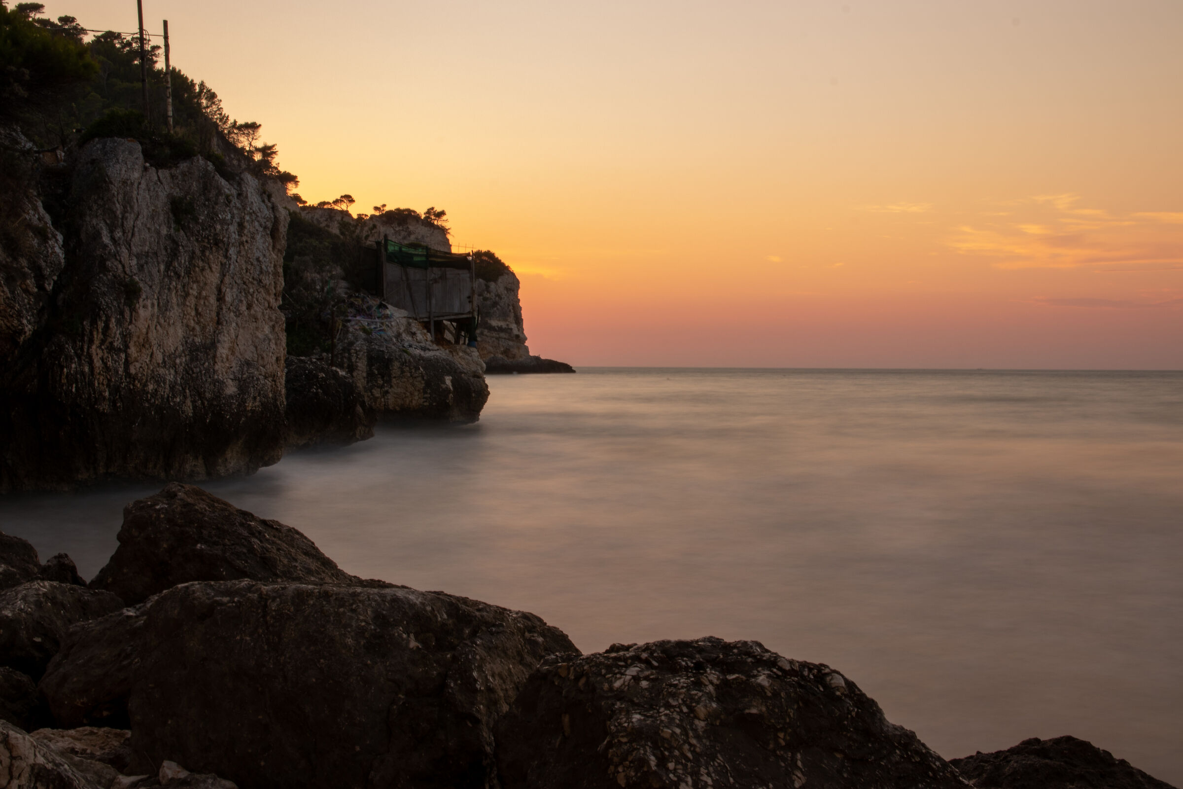 The sunset in Peschici (long exposure)...