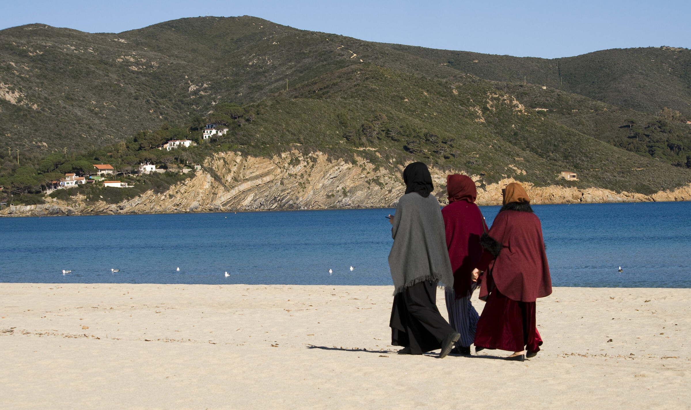 Friends on the beach of Campo Elba (Elba Island)...