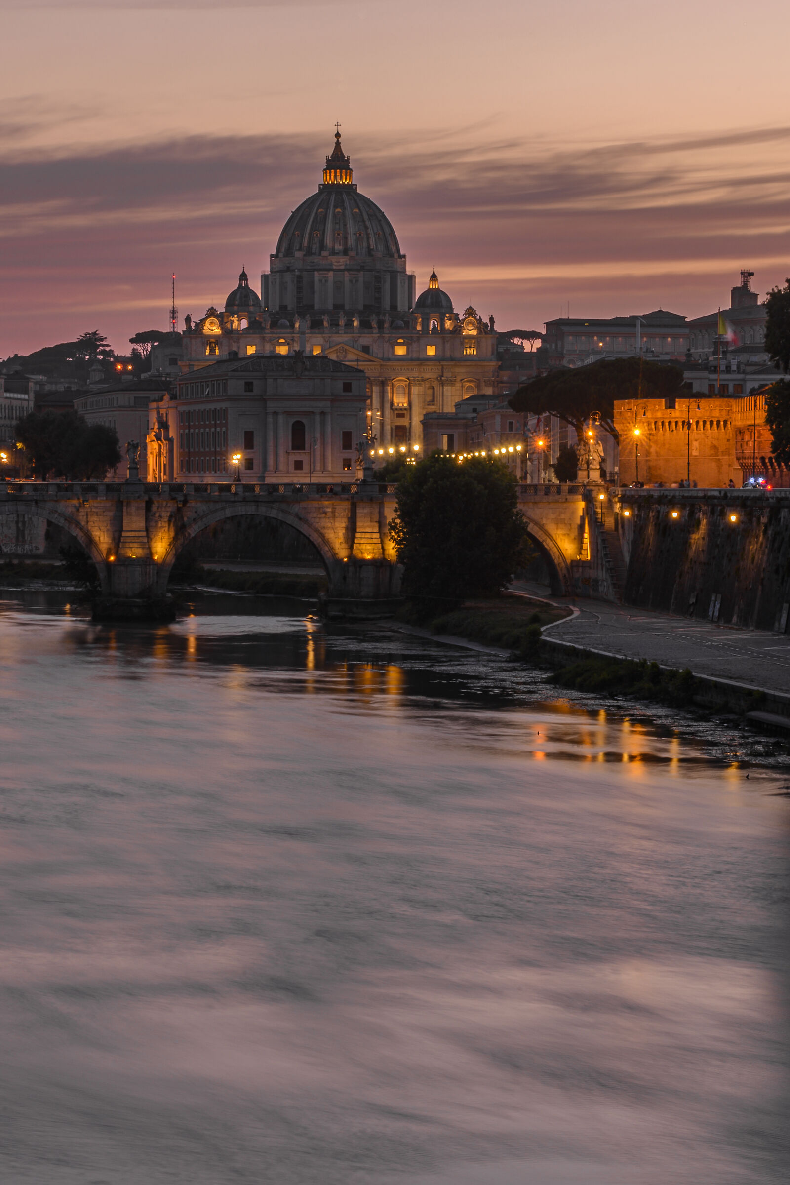 St. Peter's and the Tiber River...