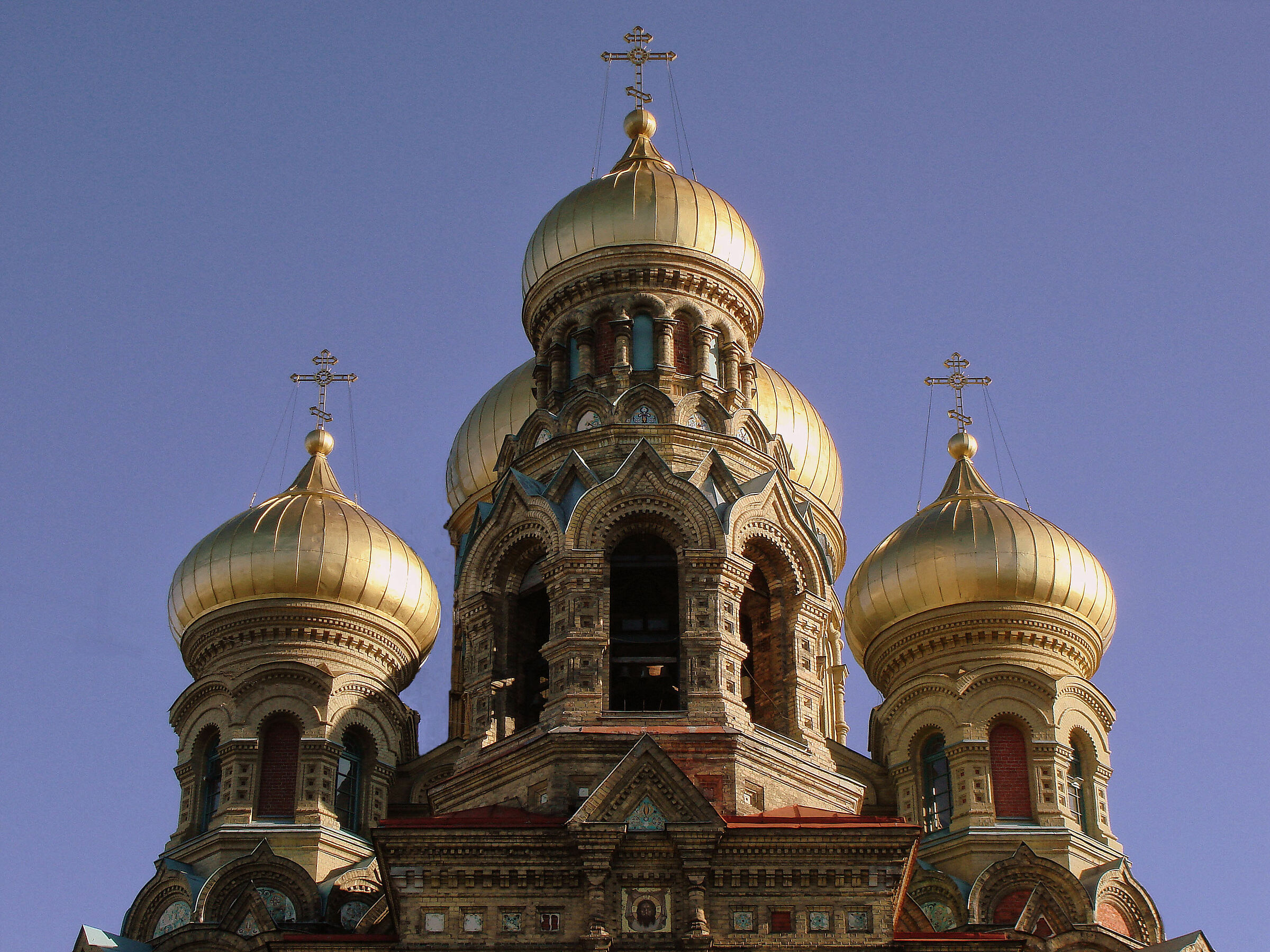 The domes of the Russian church...