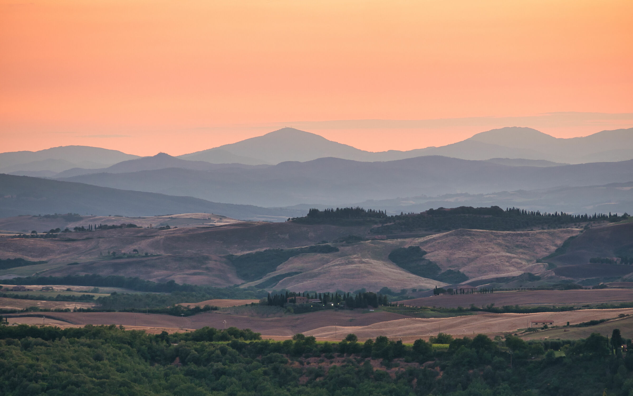 Val d'Orcia at sunset...