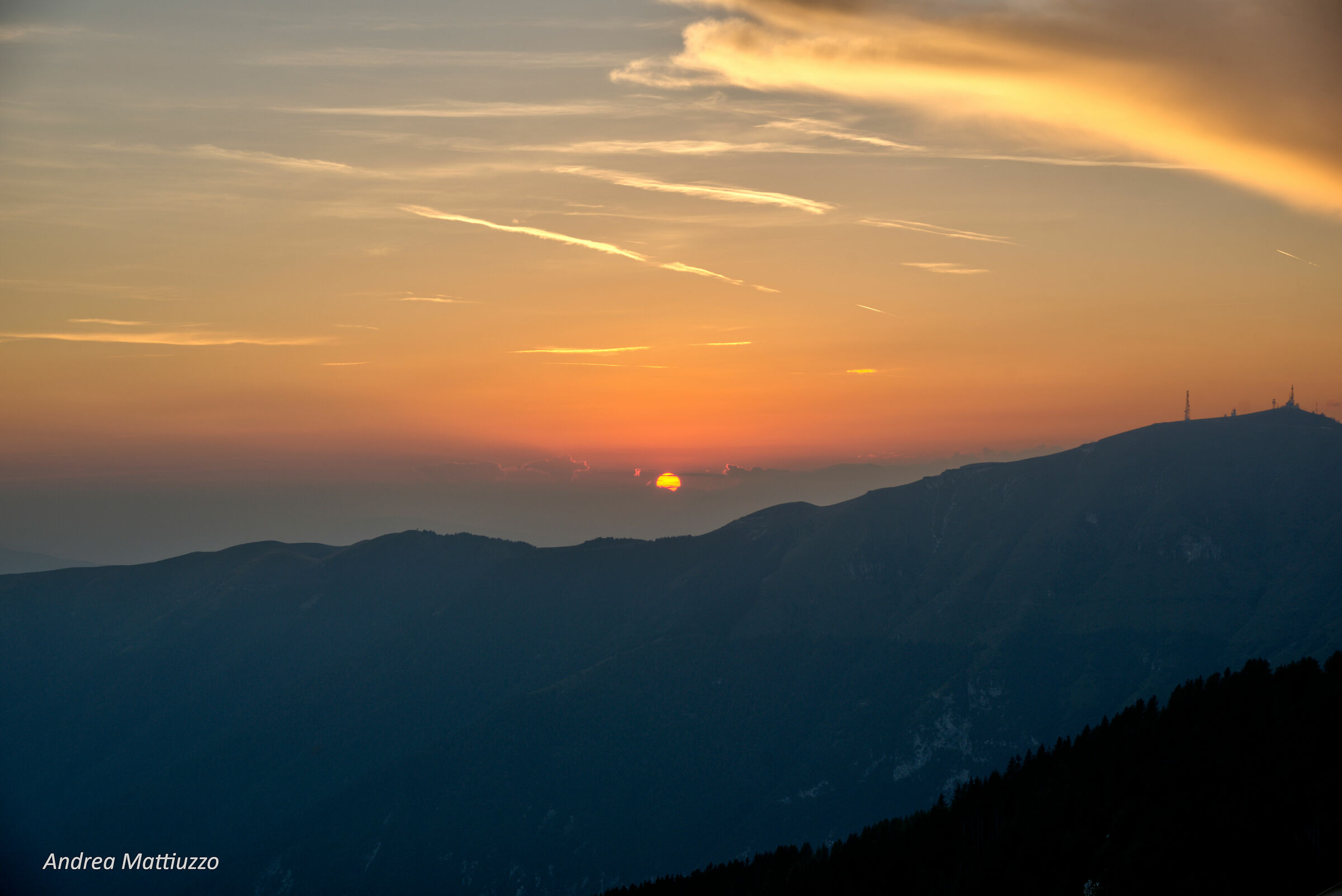 Sunset from Mount Pizzoc...