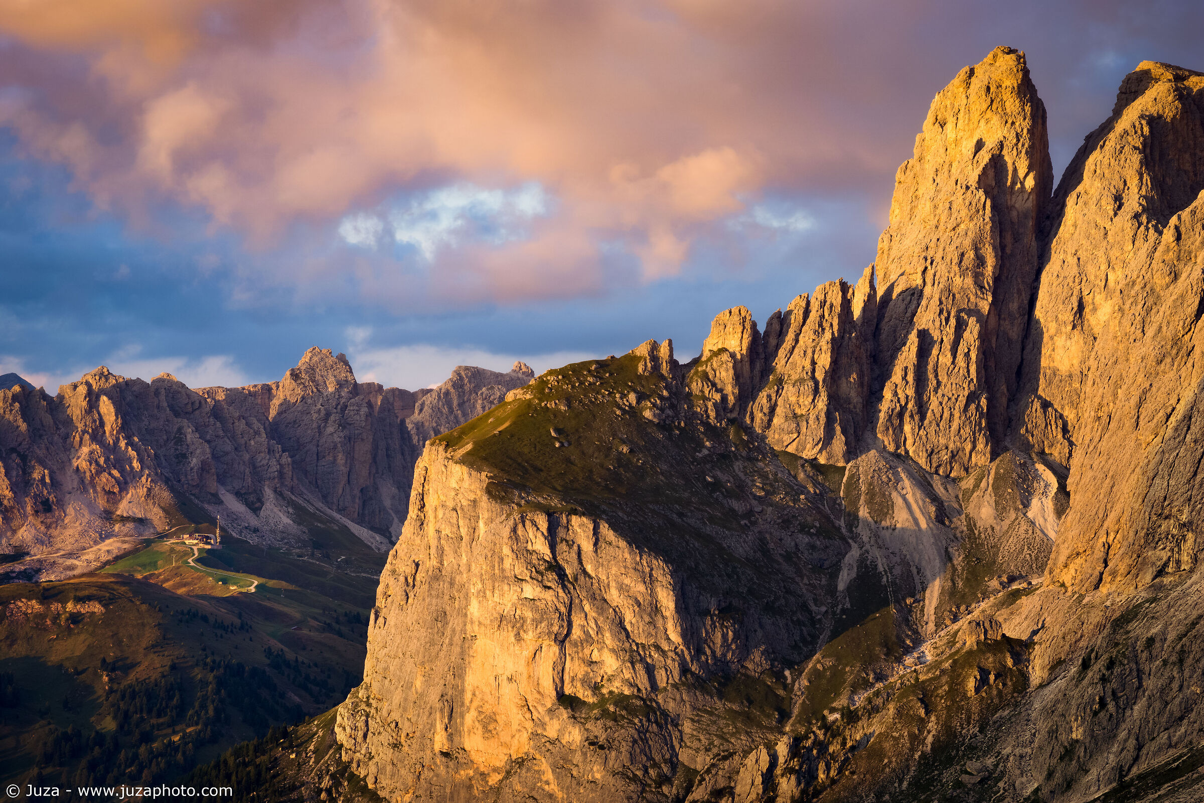 The colors of sunset, Sella Pass...
